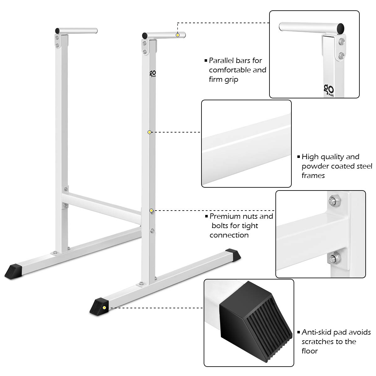 Buy Goplus Dip Stand Dip Bar Heavy Duty Pull Up Paralle Bar Fitness for