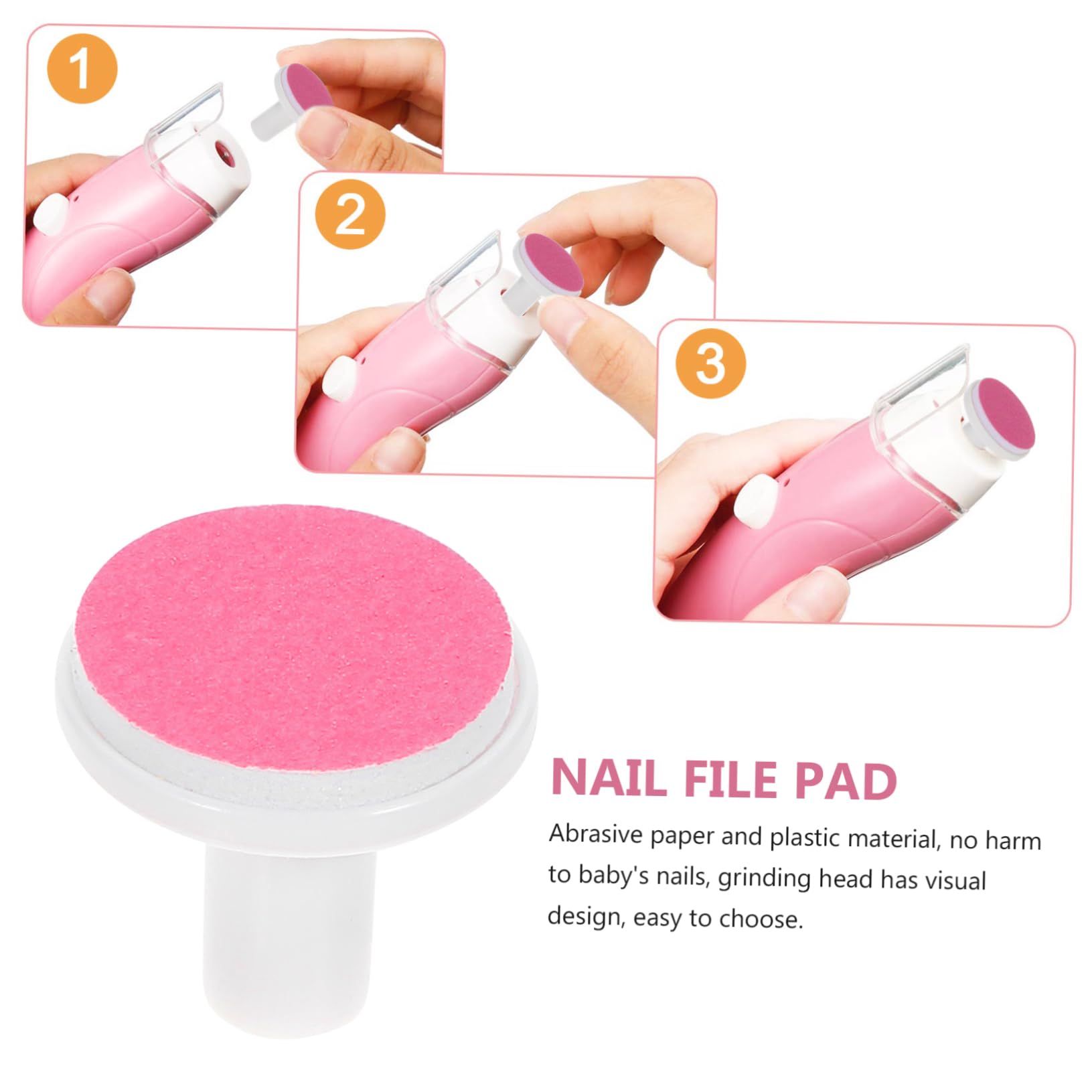 Almohadillas de Repuesto para Lima de Uñas de Ñiño 12piezas Rojo | Abrasivo Papel y Plástico, para Uñas de Manos y Pies, Uso Seguro, Diseño Práctico