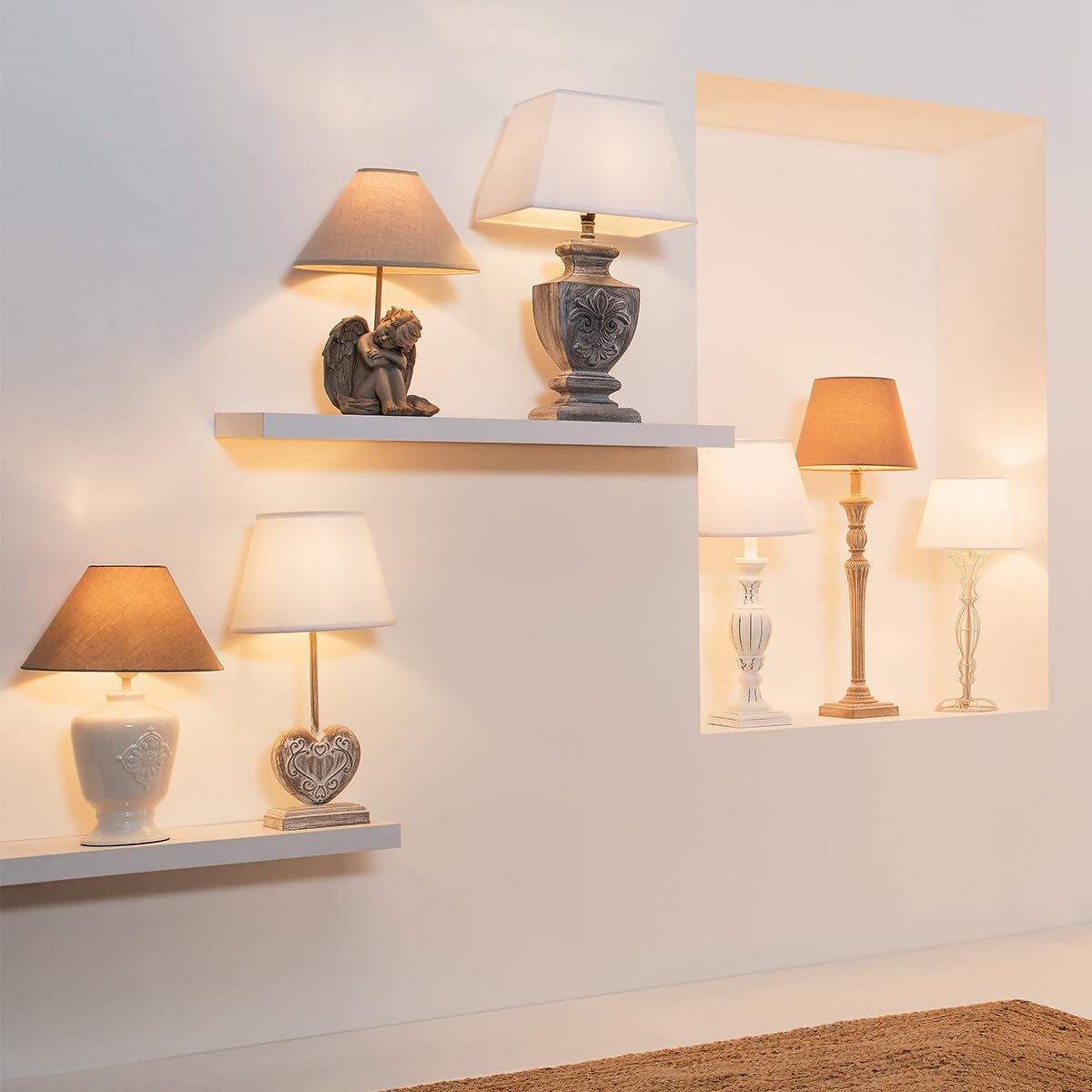 Lampa sto³owa PATINE GRIS z aba¿urem, 56 cm, Farbe:weiß