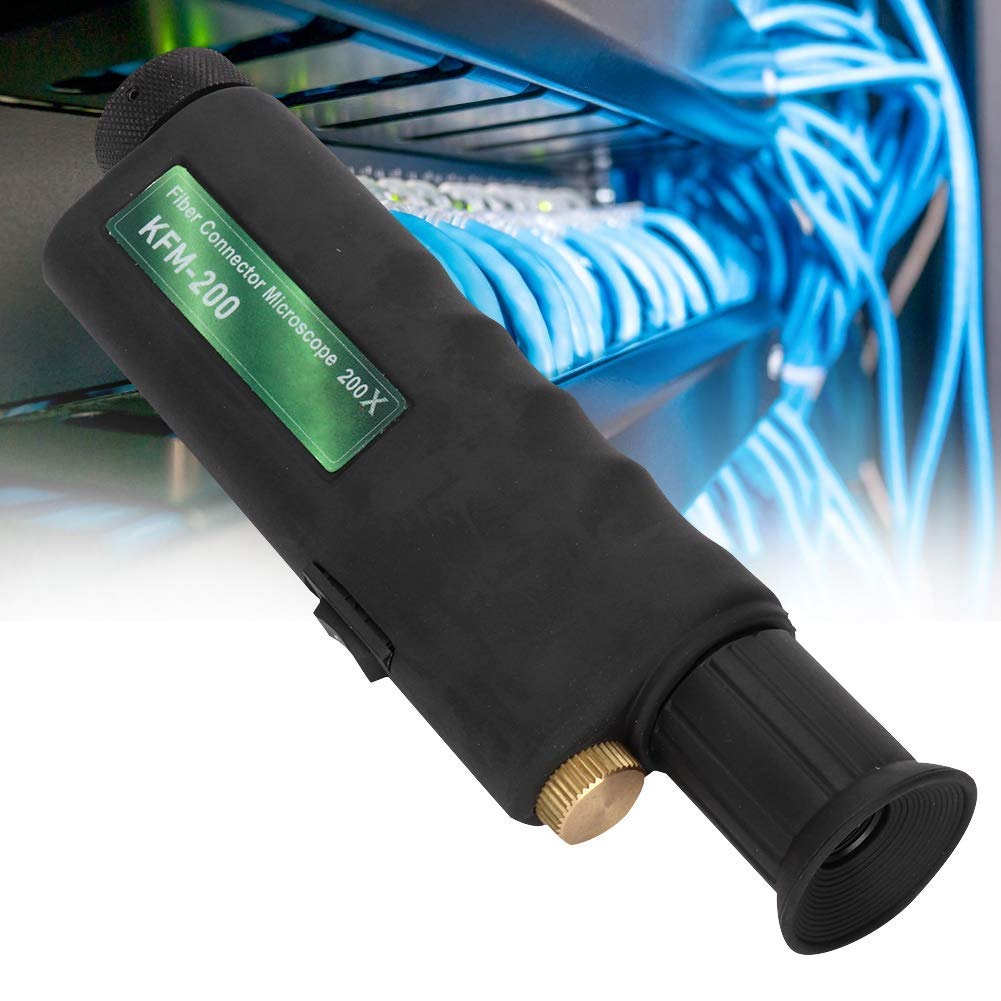 Microscopio de inspección de fibra óptica, fibra óptica de mano, monomodo 400X, multimodo, 200 aumentos, incluidos adaptadores ST/FC/SC/E2000 y 1,25 mm LC/MU de 2,5 mm
