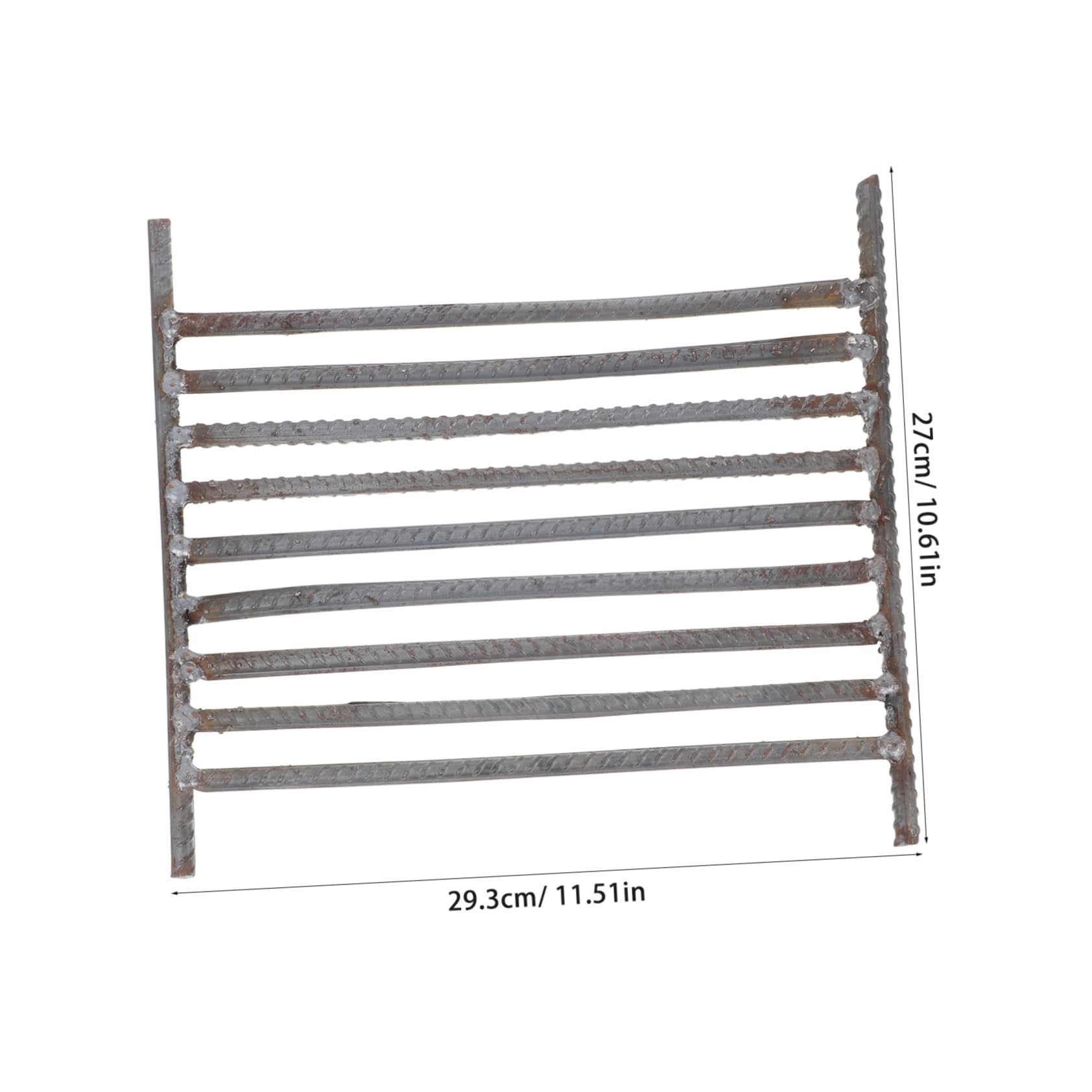 Supvox Grillrost Rechteckig aus Stahl Grillrost für Feuerstelle Hitzebeständig und Robust für Innen und Außenbereich für Kamin und Holzofen