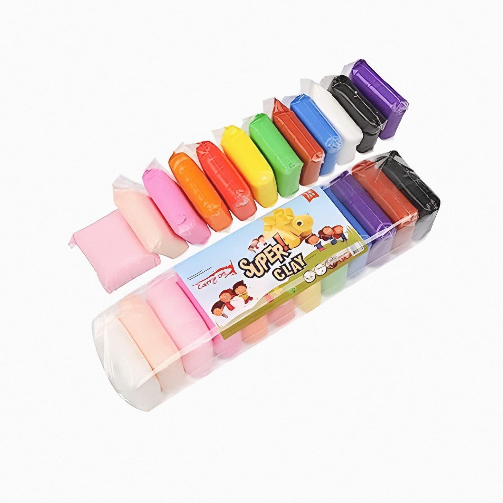 AS TOYS Ultra Light Colorful air Dry Clay Pack of 12 Colors.