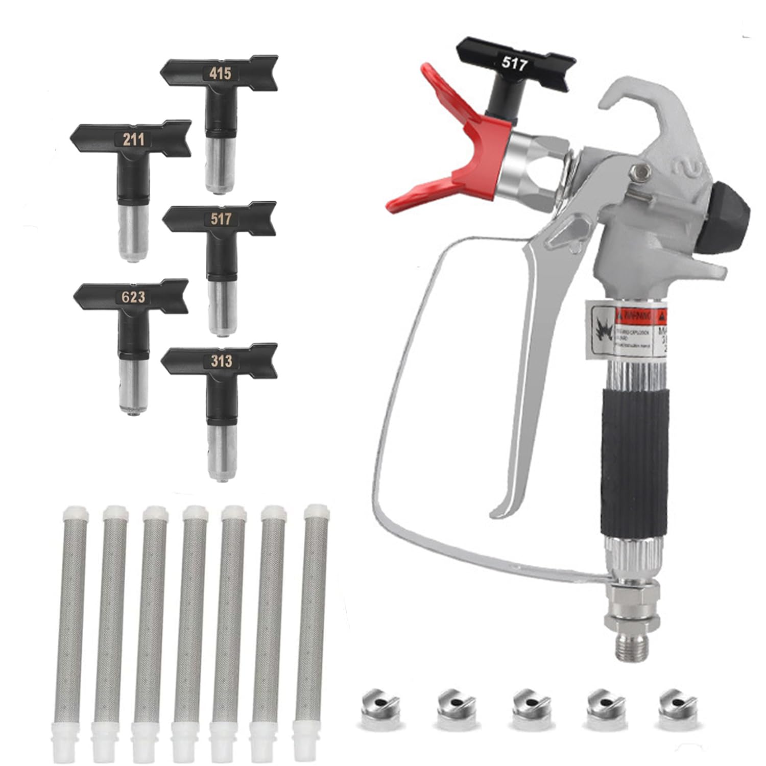 Pistola a Spruzzo Airless,211,313,415,517,623 Punte di Spruzzo,Parti Della Macchina a Spruzzo per Le Case, le Costruzioni, I Ponti Del Giardino