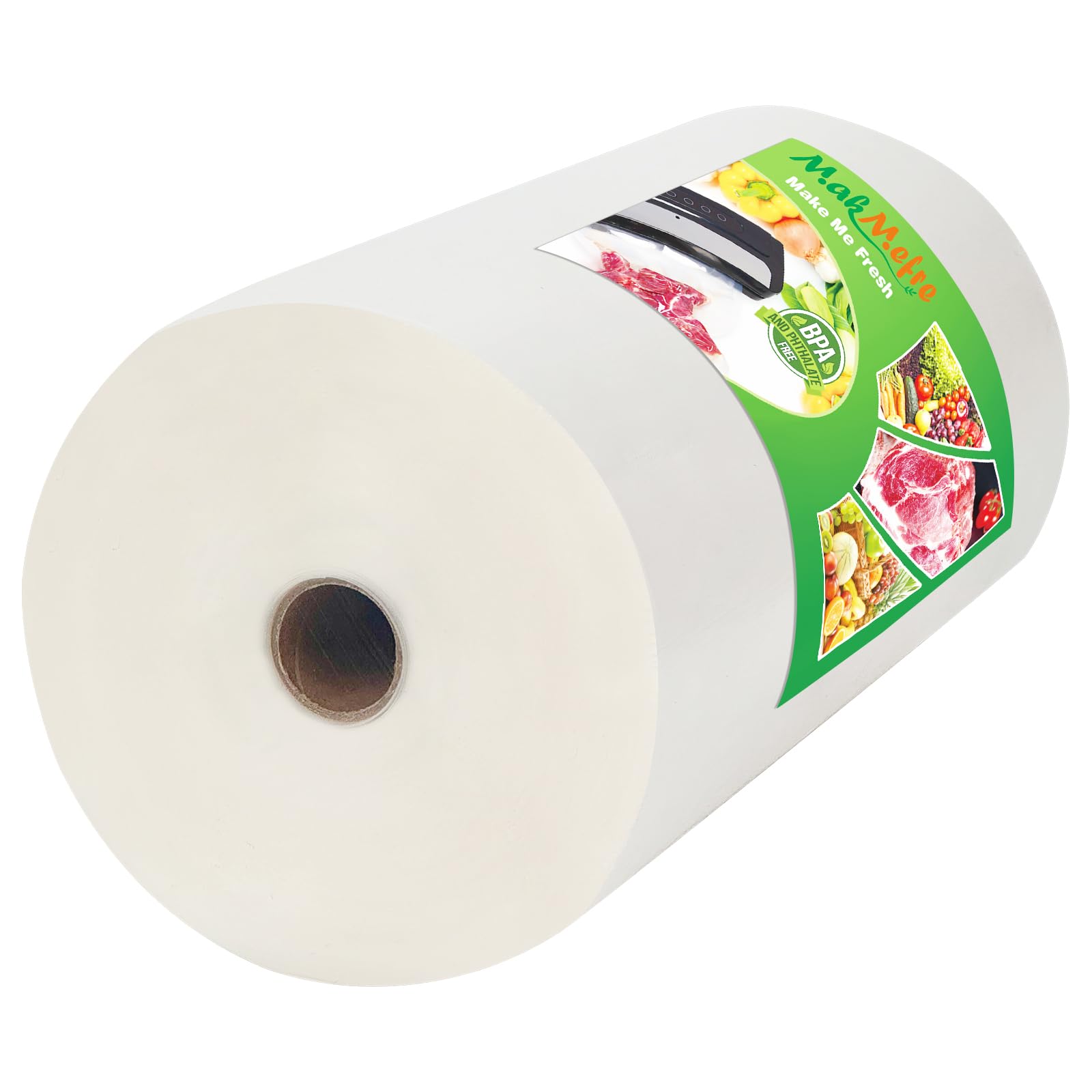 MakMeFre 1 Rotoli 20X4570cm Buste Rotoli Sottovuoto Alimenti,Sacchetti Sottovuoto per Alimenti,Sacchi Sottovuoto Alimenti senza BPA (totale:4570cm)