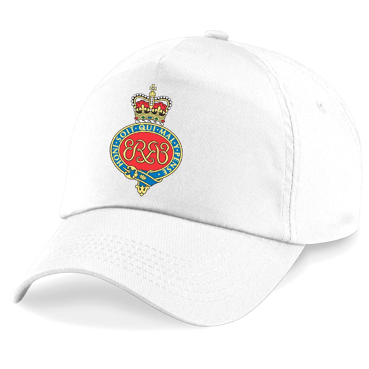 Psave White Grenadier Guards Insignia Embroidered Baseball Cap British Army Military Embroidery (White)