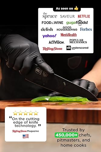 Miniatura 2 de Dalstrong Cuchillo de chef - 8 pulgadas - Serie Shadow Black - Revestimiento de nitruro de titanio negro - Cuchillo de cocina ultra afilado - Acero