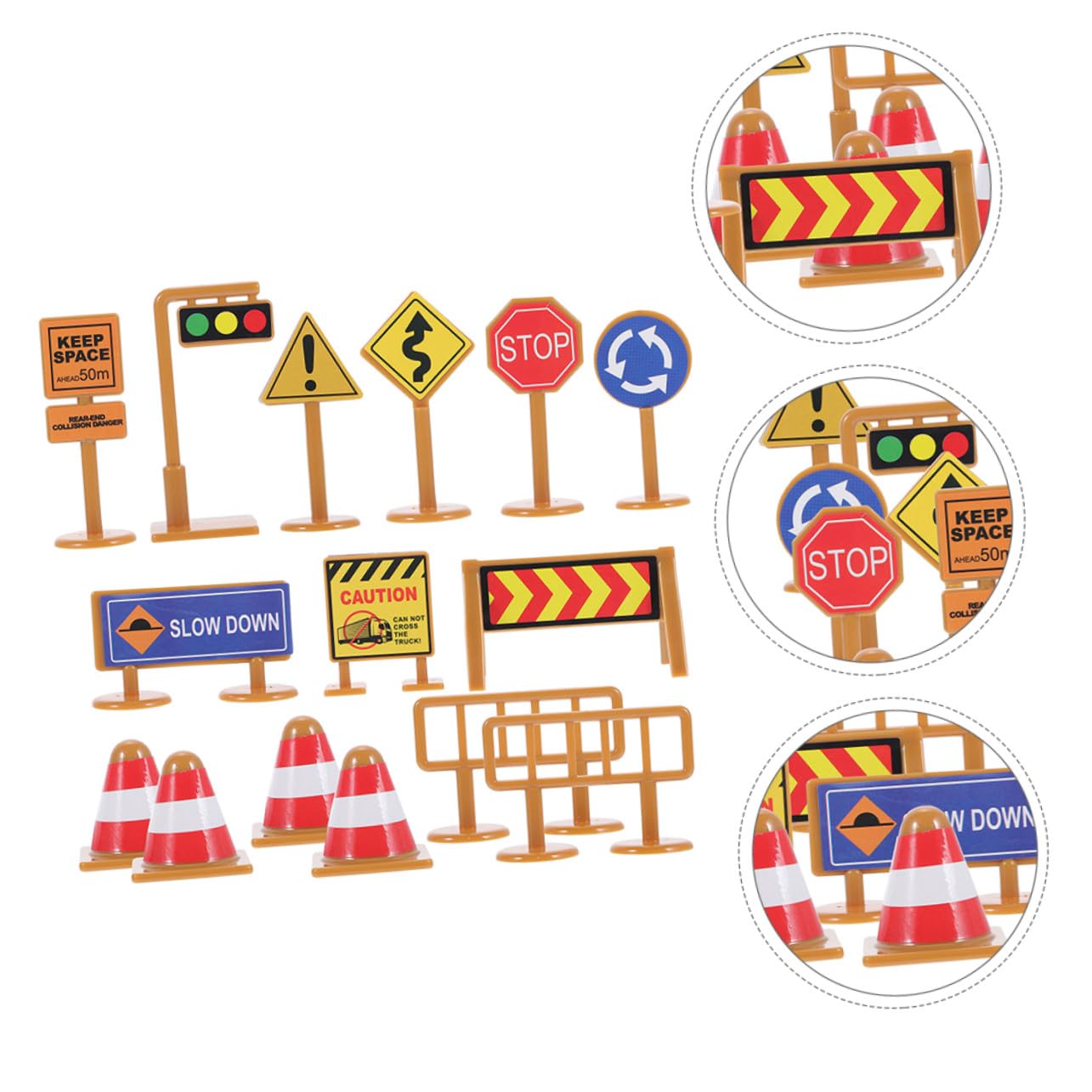 Segnali Stradali Gioco Educativo Bambini Set 45 Pezzi Plastica Resistente Miniatura per Apprendimento Sicurezza e creatività Gioco Interattivo Viaggio