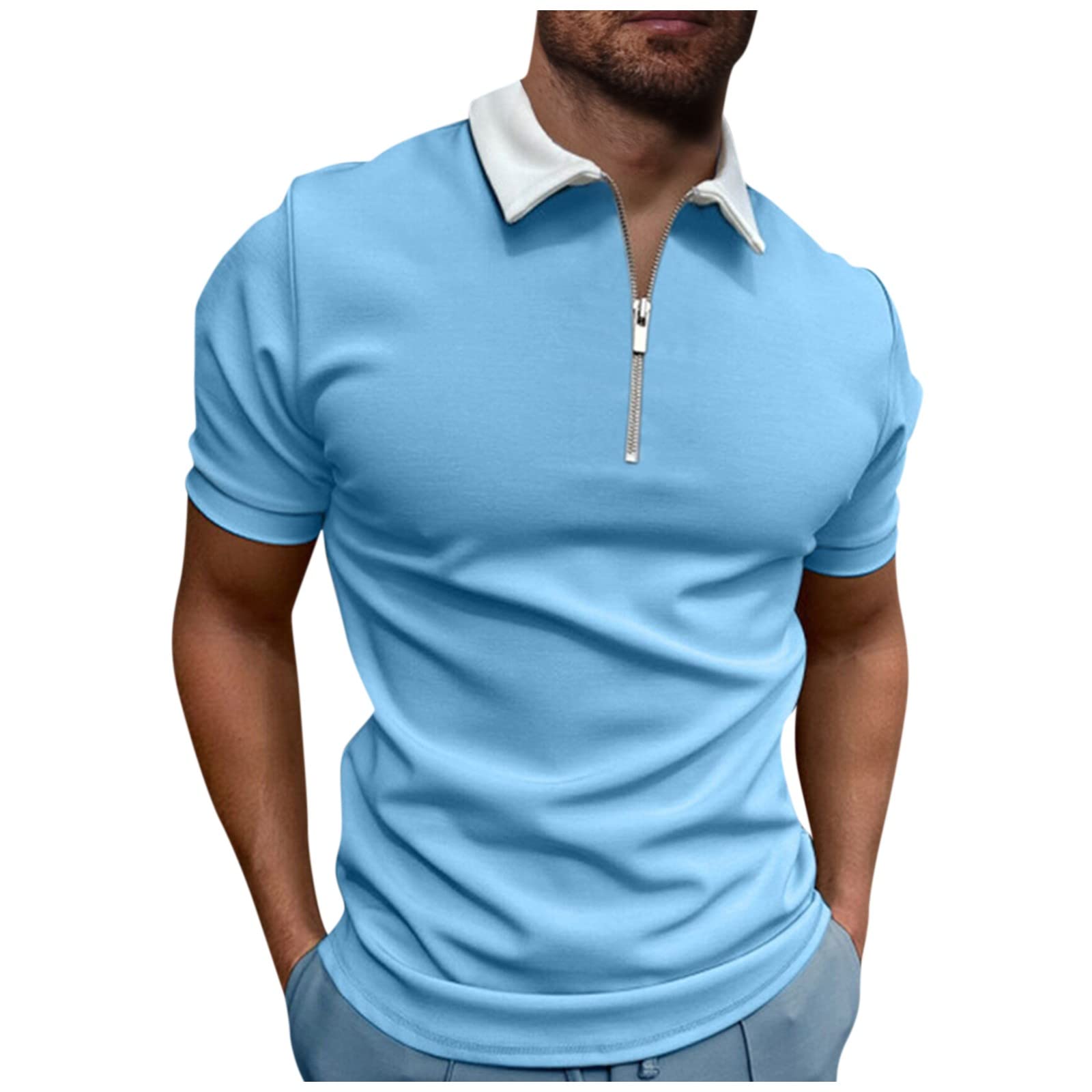 Kapuzenpullover Herren Langarm - Atmungsaktives T-Shirt Mit Reverskragen