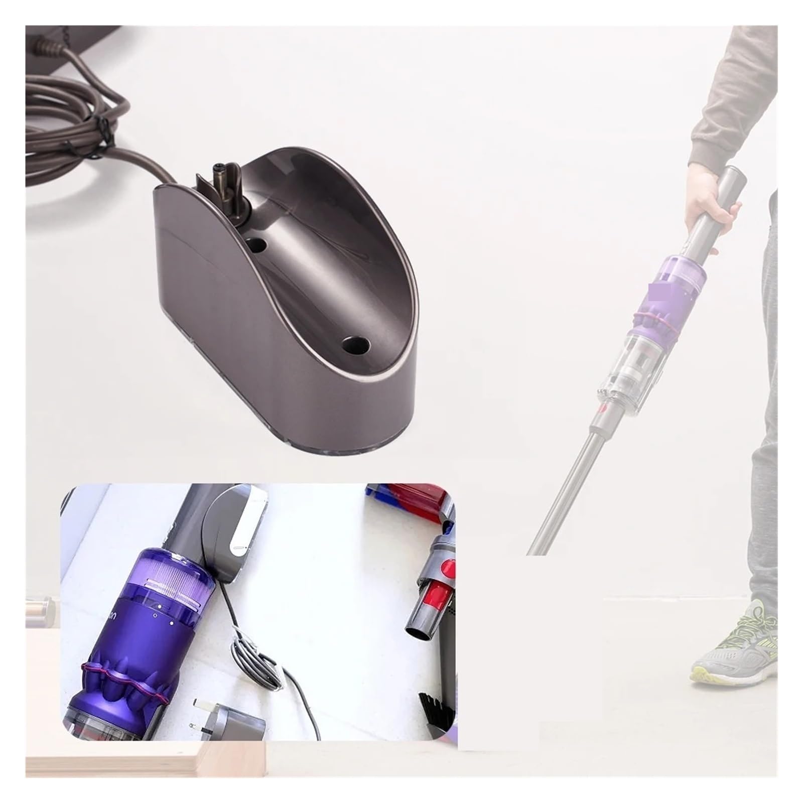 Fuente De Alimentación,Compatible Con Dyson,Compatible Con Omni-glide,Aspiradora Estación De Acoplamiento Cargador Base Colgador Soporte De Boquilla Pieza De Repuesto Adaptador De Corriente(US PLUG)