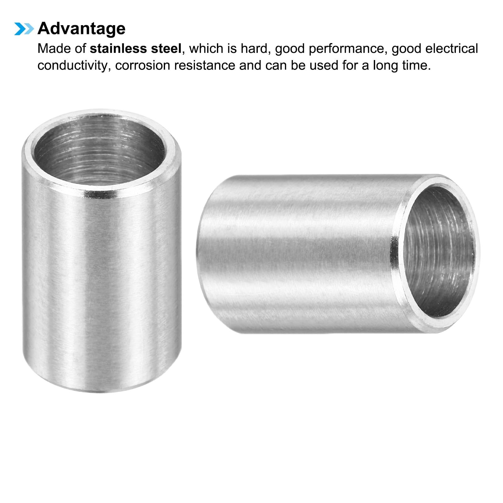 PATIKIL M8 Stainless Steel Spacers, 12Pcs Metal Spacer 8mm ID x 10mm OD x 15mm L Screw Standoff for 5/16" or M8 Screw - Image 4