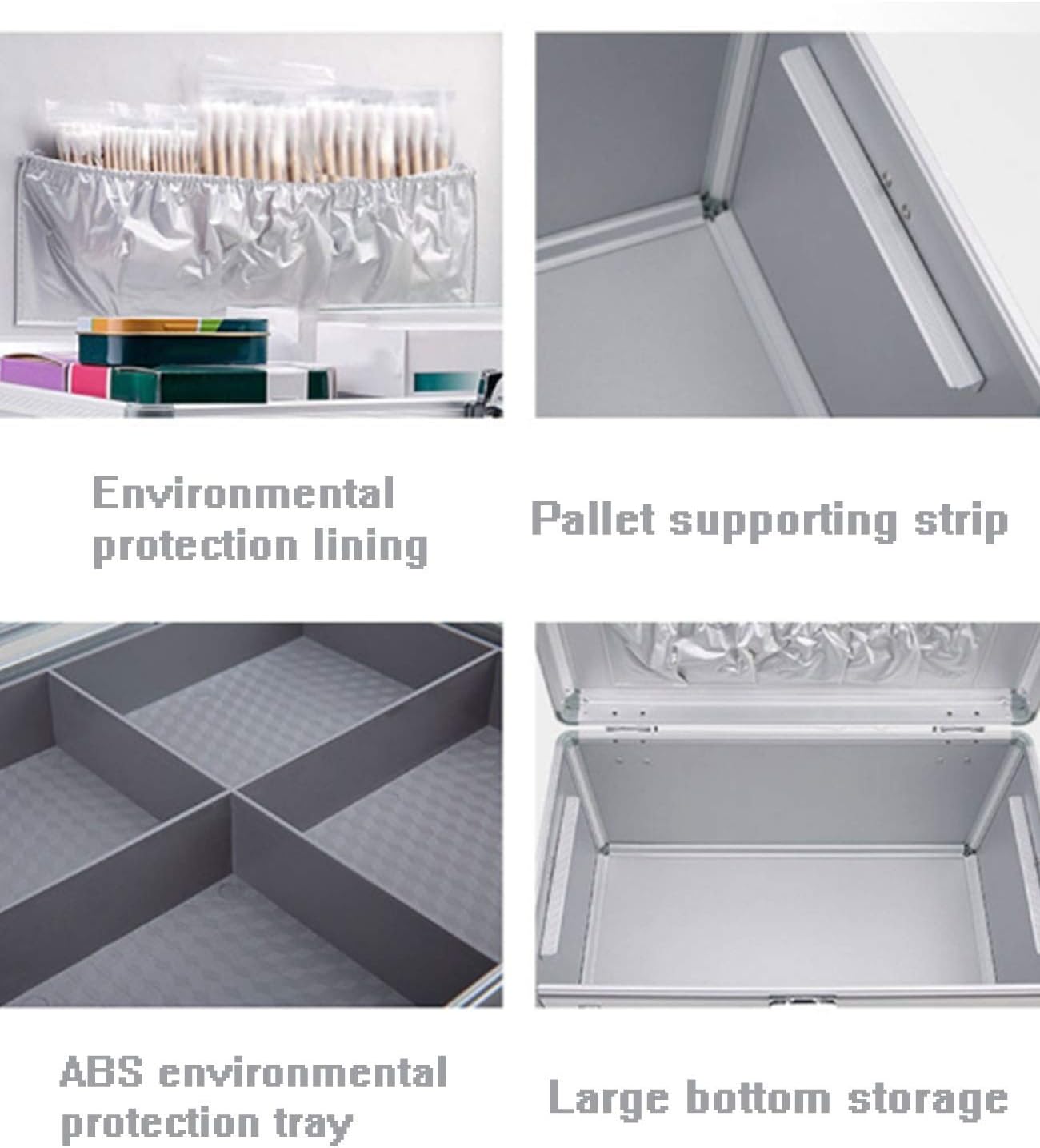 ZMQJEQANBG Family First Aid Box,Portable Medicine Chest Storage,Family First Aid Box Medical Storage Box Medicine Cabinets ABS Medicine Chest Plastic Storage Bin 2 Layers Box With Removable Lid 23.5X1 - Image 7