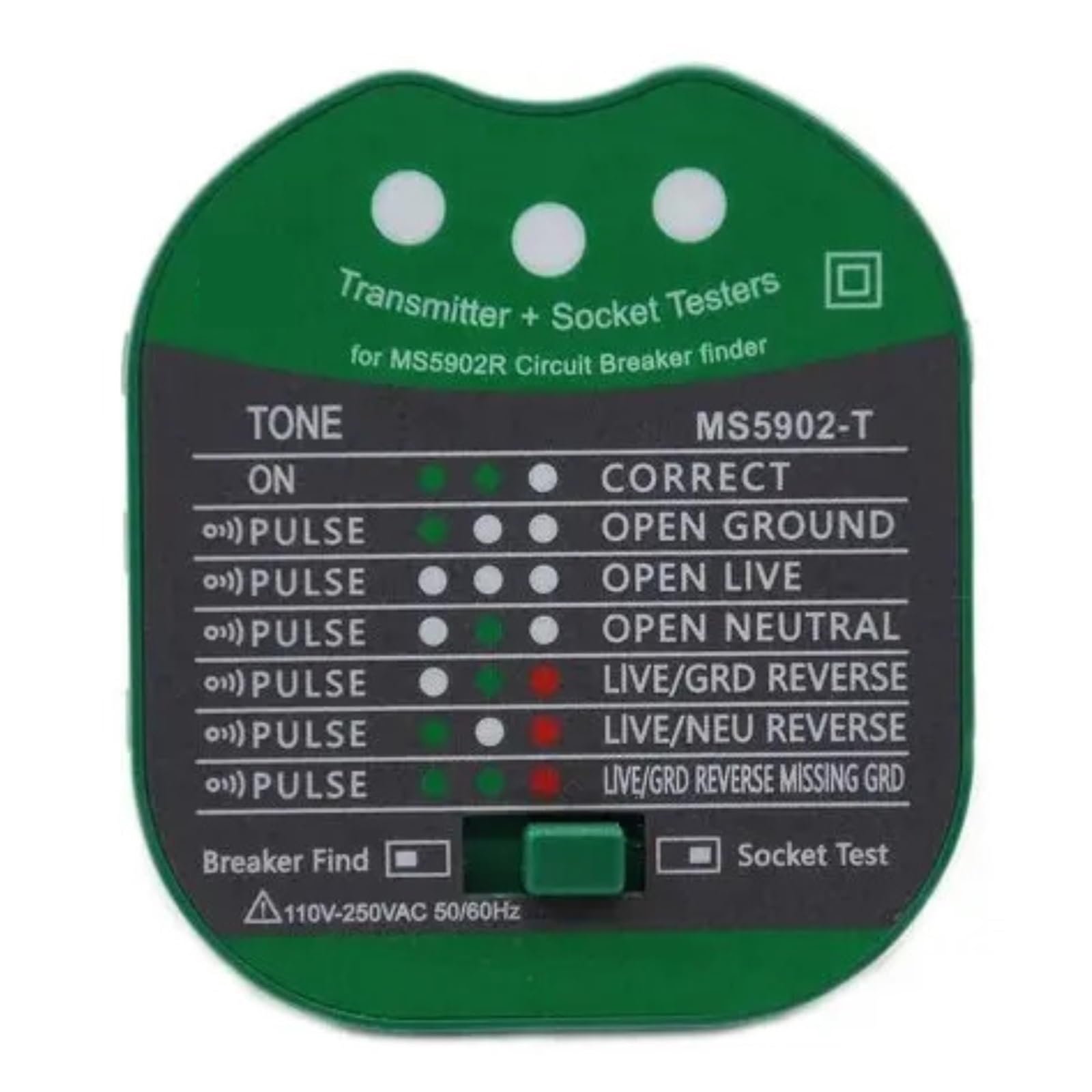 Detector Automático Multifunción De Disyuntores, Comprobador Enchufes Y Fusibles, Herramienta Receptora For Electricistas Diagnósticos Rápidos Precisos