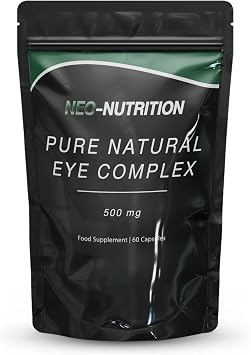 Pure Eye Complex 60 Capsules - Lutein, Zeaxanthin, VIT A, Bilberry, VIT B   Super Mix   UK Manufactured