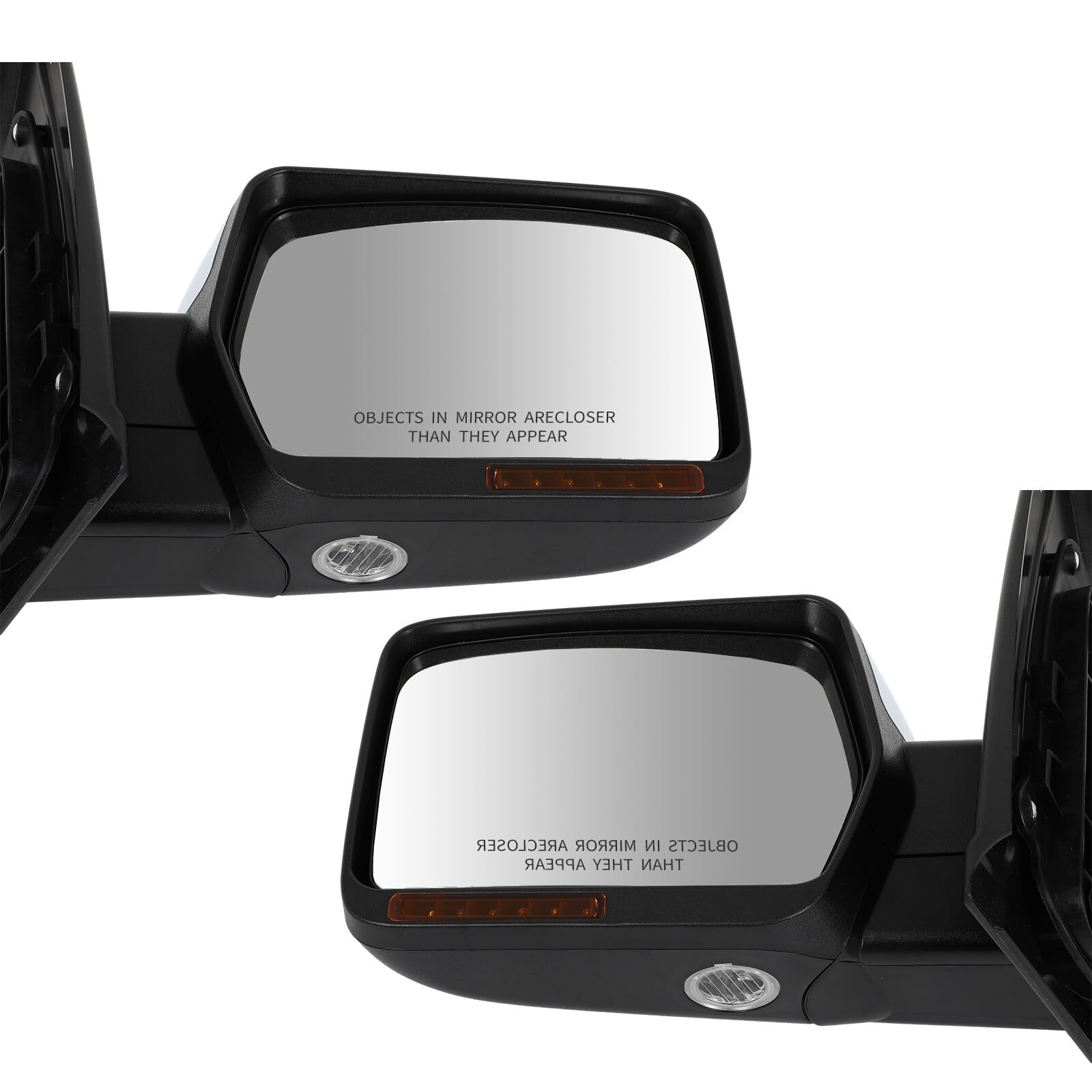 ROADFAR Power Heated Towing Mirror For 2004-2014 Ford F150 - Left Side With Turn Signal & Puddle Light, Chrome - View #8