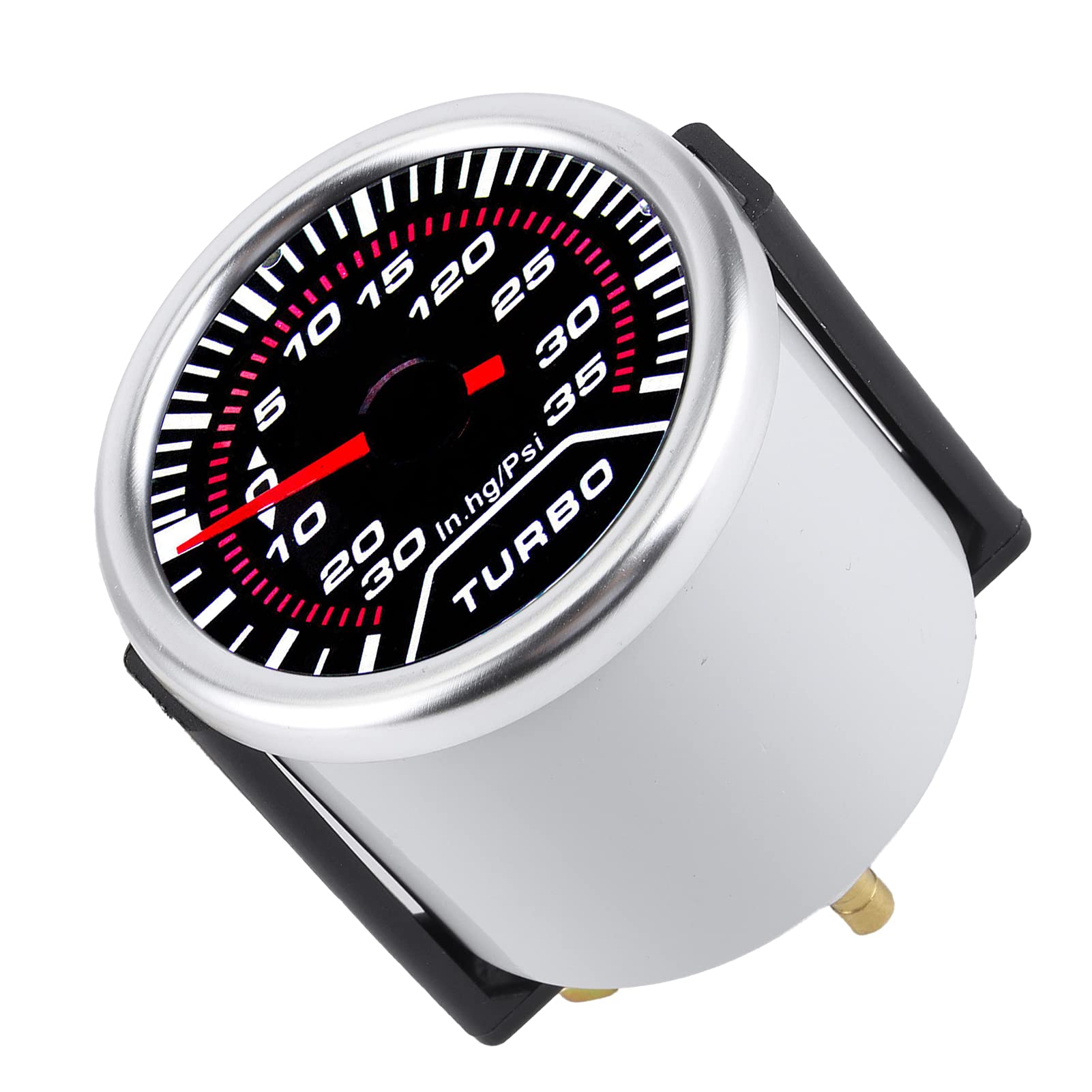 Manometro Turbo Boost, Manometro Turbo Boost in Plastica Universale Misuratore della Pressione del Vuoto 35PSI Lente Fumé Quadrante LED 52mm