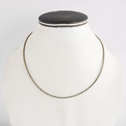 Miniatura 4 de Natural Pyrite Gemstone Bead Necklace for Women, Crystal Gems Healing Necklace, Chakra Stone Bead Necklace, Yoga Stone Beads Necklace Meditation