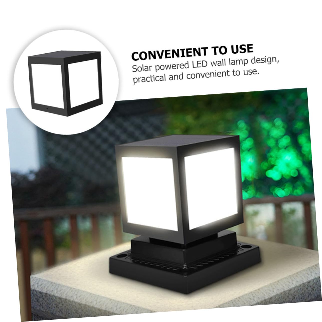 Toddmomy Solarbetriebene LED Außen Wandleuchte aus Kunststoff Schwarz 5 W und für Garten und Hofbeleuchtung im Europäischen Stil