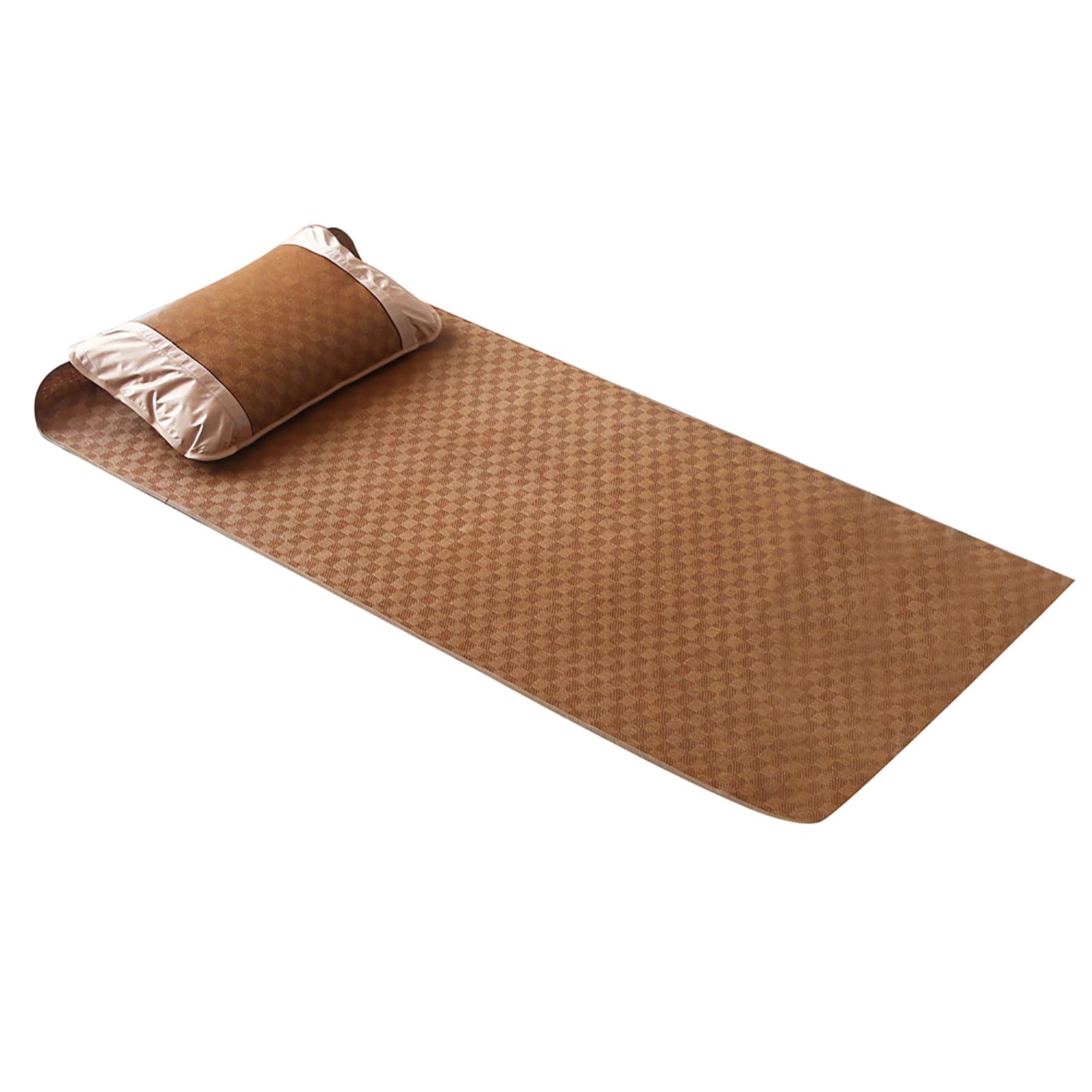 Qcwwy Rattan-Bambusmatte, Bambus-Bettlaken, Rattan-Matte für Bett mit Superelastischem, Festem Band, Umweltfreundlich, Ungiftig, für den Sommer Kühl, Faltbar Ai衍生词:-Bambusmatte, Bambus-Bettlaken,