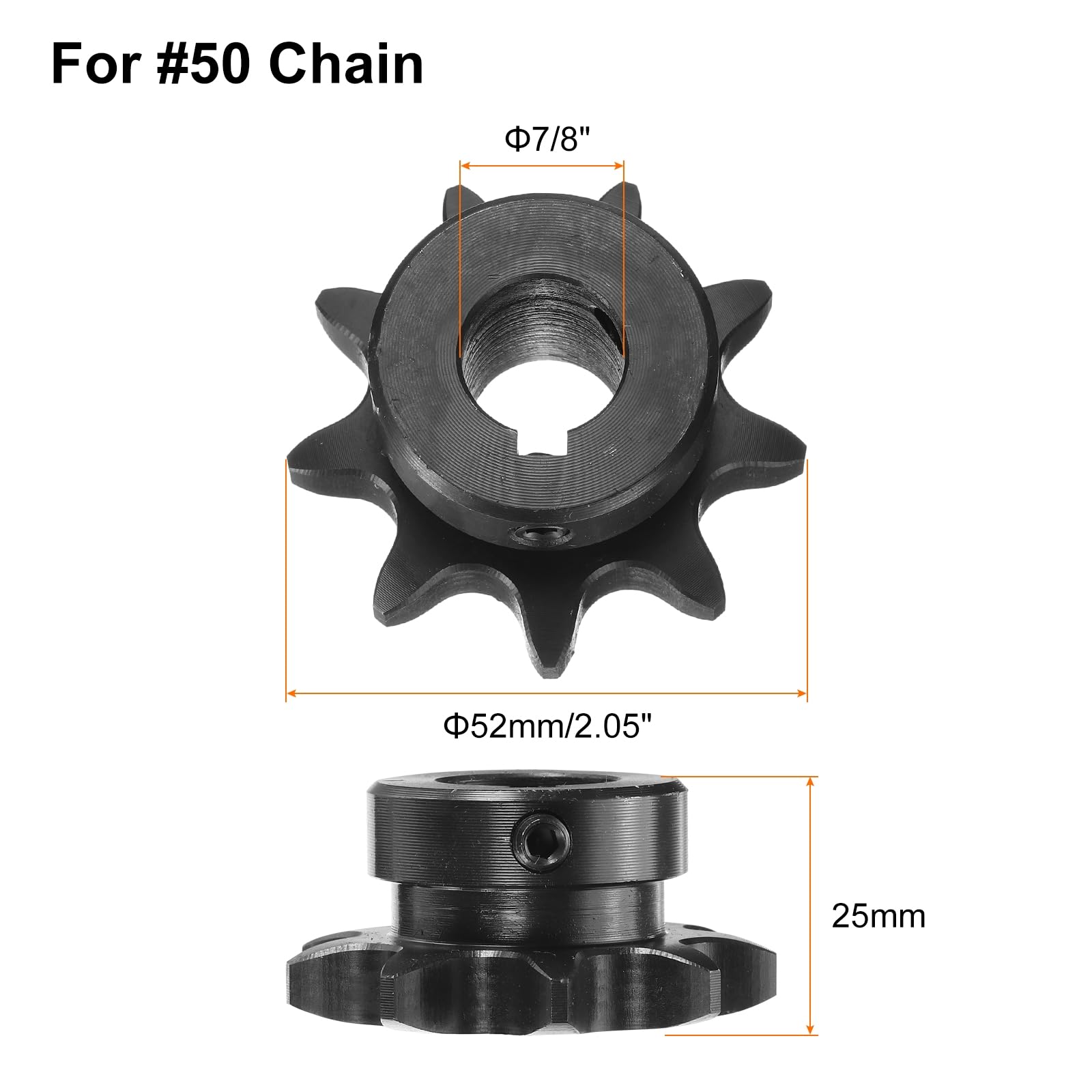 uxcell #50 Chain Roller Sprocket B Type, 5/8