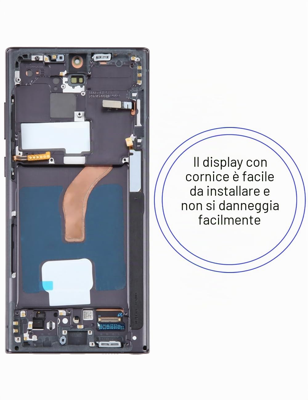Display Schermo per Samsung S22 Ultra S908B S908B/DS TFT Nero con Cornice | Senza Impronte Digitali，con kit di riparazione，TFT LCD，HD Display，Sostituire lo schermo,Schermo non Curvo,EU Version