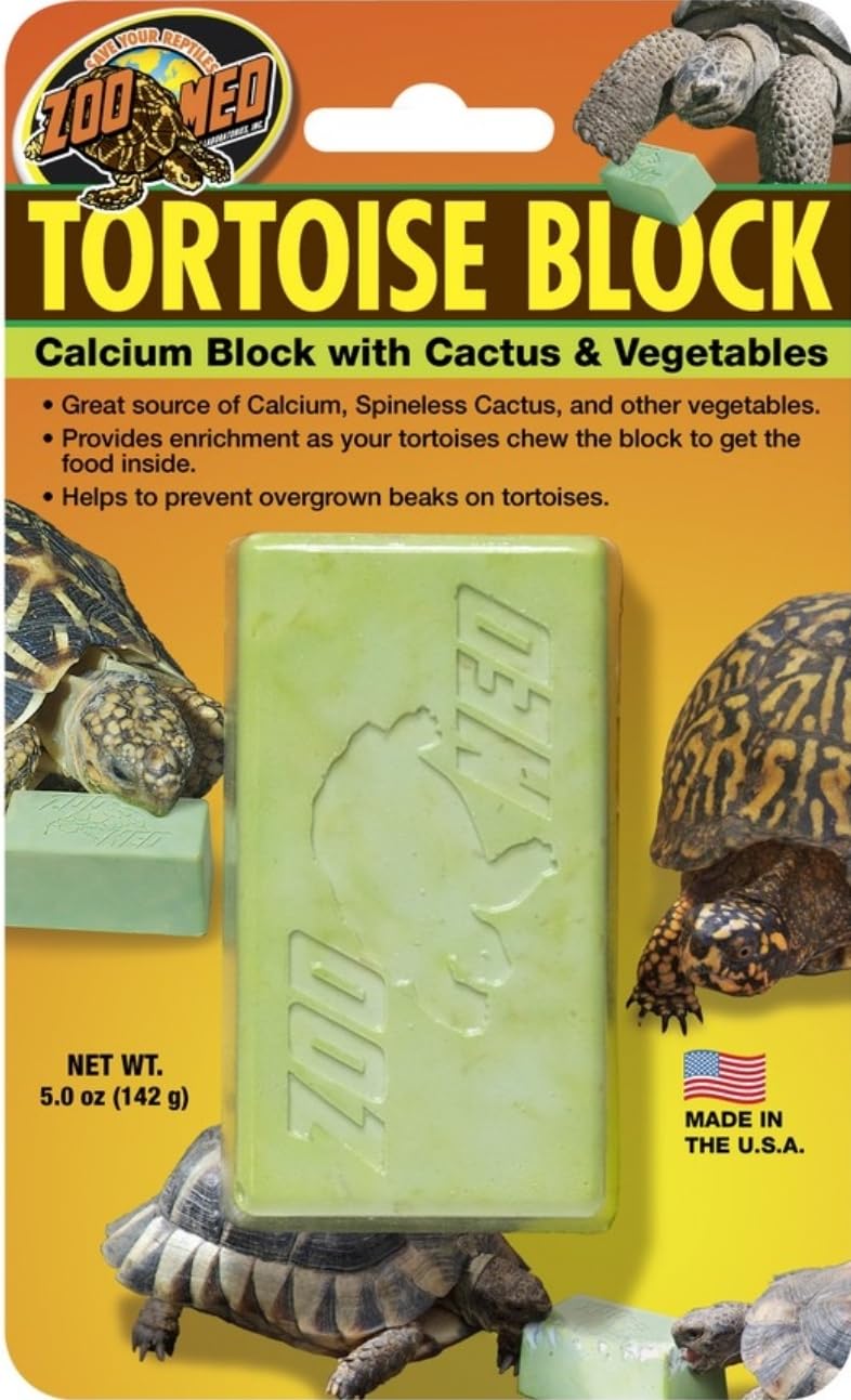 ZM Tortoise Calcium Block with Cactus & Vegetables, 5.0 oz (142 g), Pack of 2