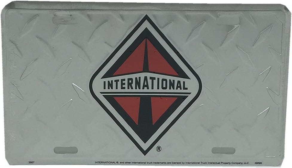 International Trucks License Plate (Diamond Plate)