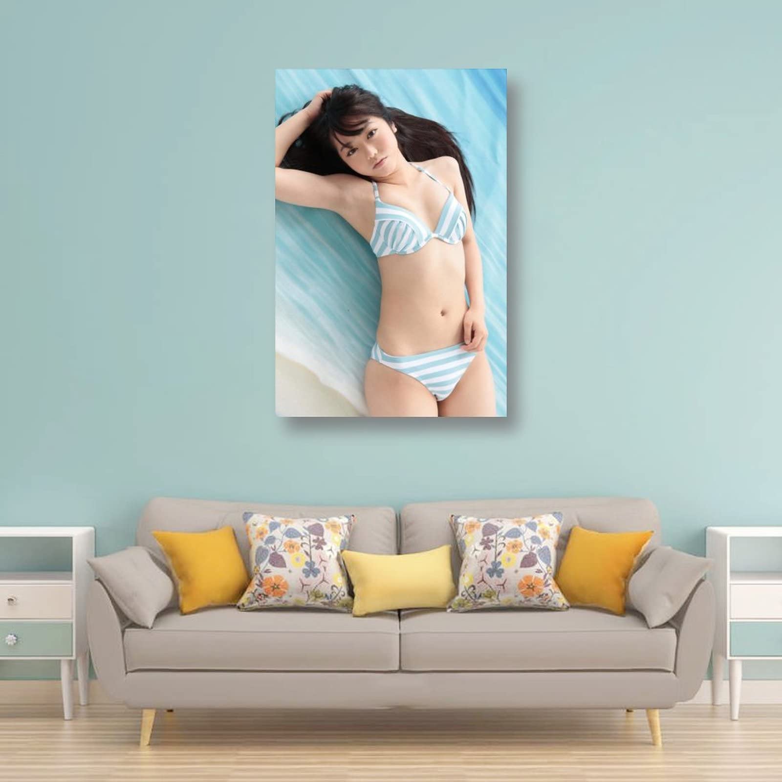 Amazon.co.jp: 峯岸みなみ写真ビキニアートパネルポスター ウォール