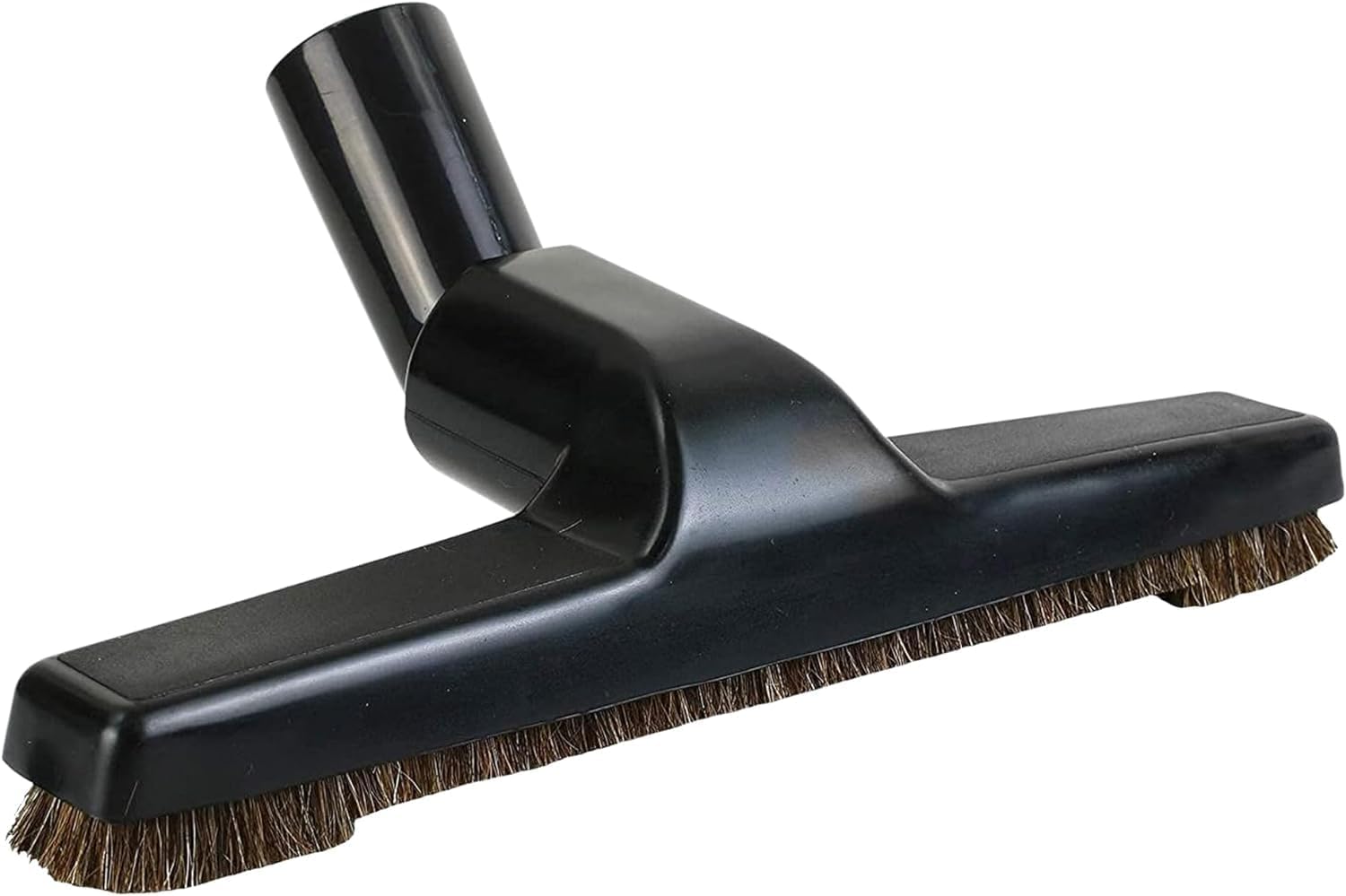 Selgo Hardwood Universal Vacuum Cleaner Floor Brush 1 ¼ inch (32mm) Inner Diameter with Horse Hair Soft Bristles 10” Wide (Black - Plastic)