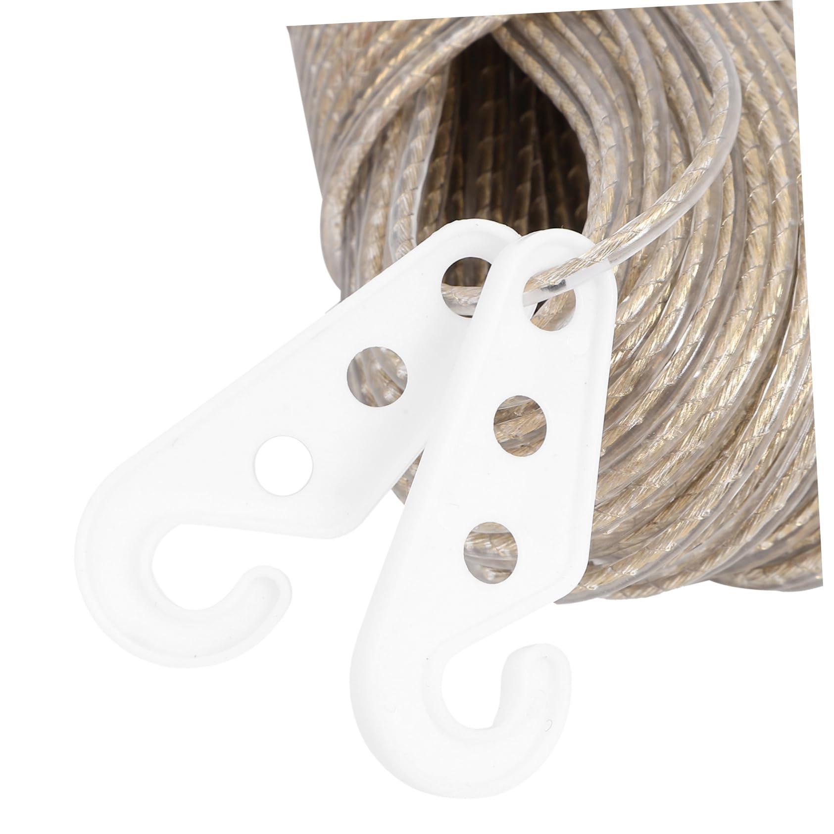 Corda per Stendere i Panni Super Resistente Anima in Acciaio e Rivestimento Pvc, Antivento e Resistente All’usura, per Campeggio e Esterni, 50m