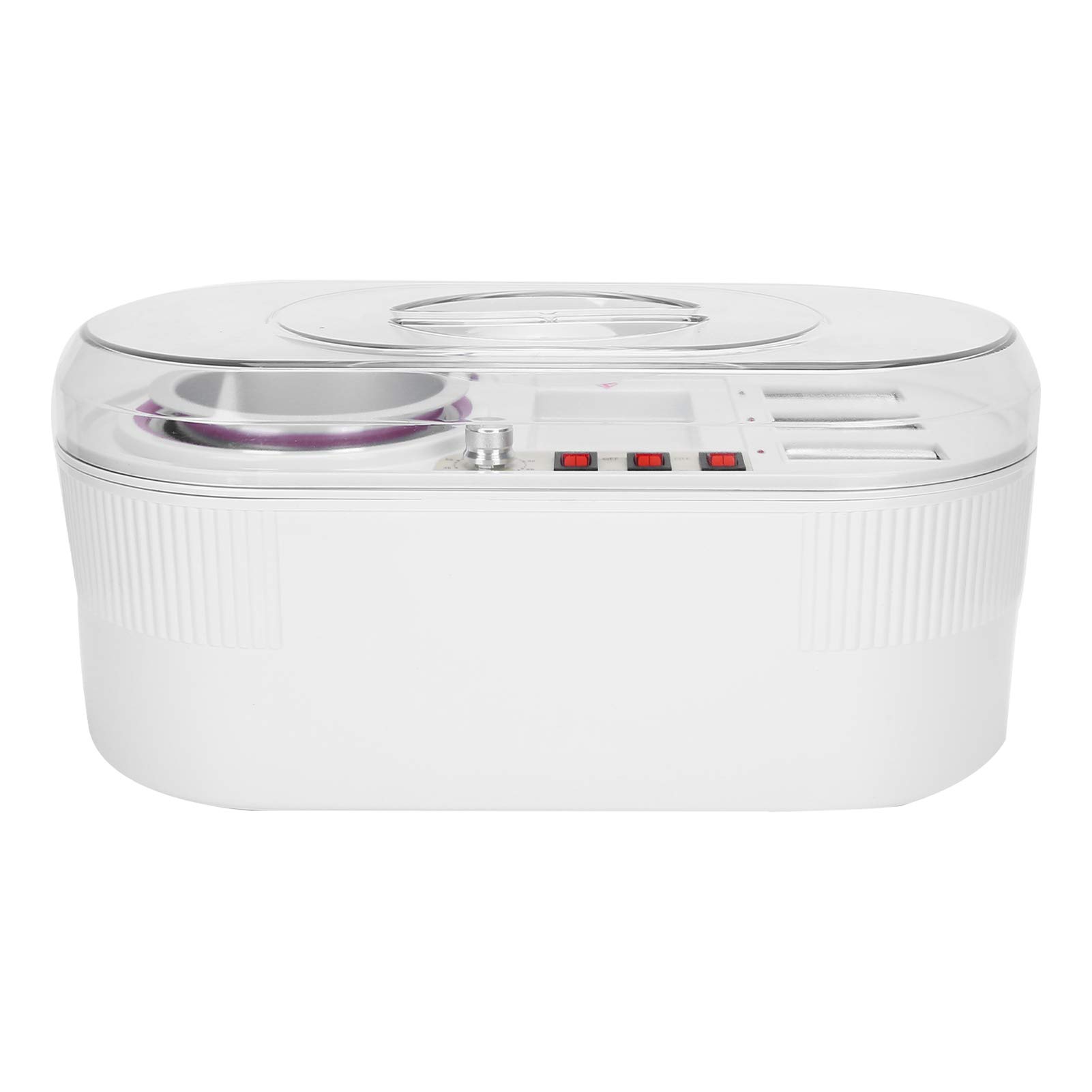 Pongnas Podgrzewacz do Wosku o Mocy 270 W, Regulowana Temperatura do 105 ℃ z przezroczystą osłoną dla Mężczyzn i kobiet. Depilacja (Wtyczka UE 220 V)