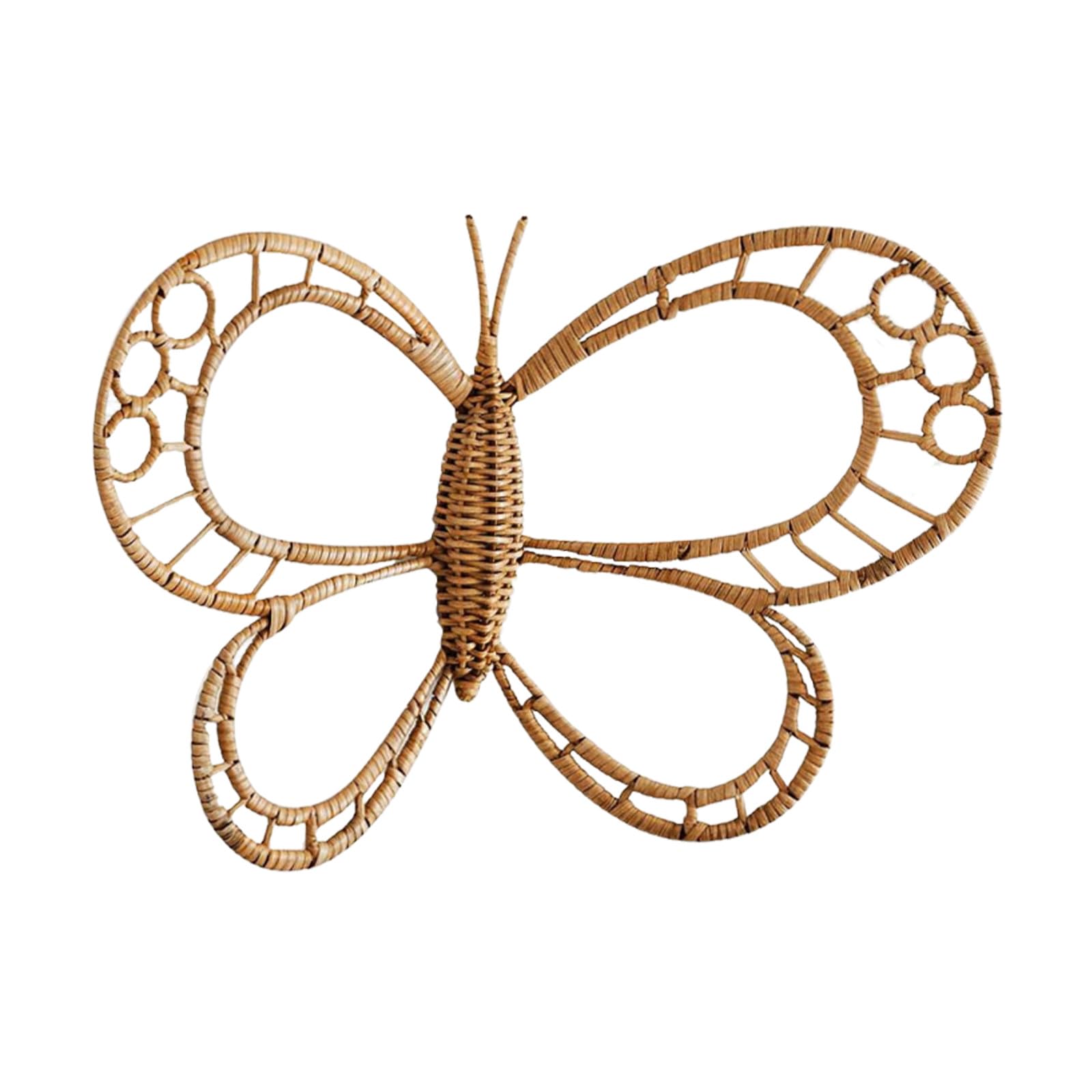 NOLITOY Decoración de Pared de Ratán Natural Escultura Tejida para Dormitorio y Habitación Infantil Arte Bohemio Grande para Sala y Jardín