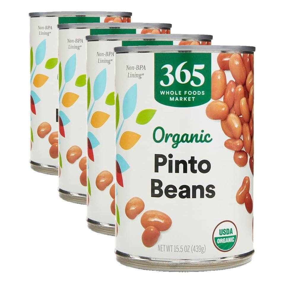 365 by Whole Foods Market, Organic Pinto Beans, 15.5 Ounce (Pack of 4)