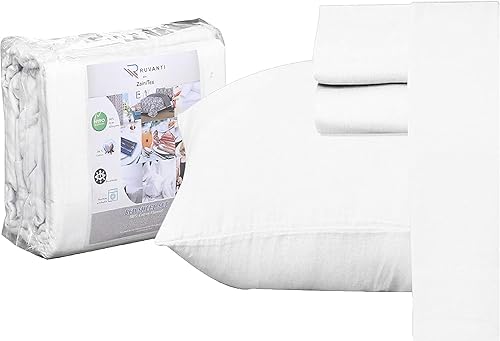 Miniatura 1 de RUVANTI Juego de sábanas de franela tamaño King, 100% algodón cepillado, bolsillos profundos de 16 pulgadas (se adapta a hasta 18 pulgadas),