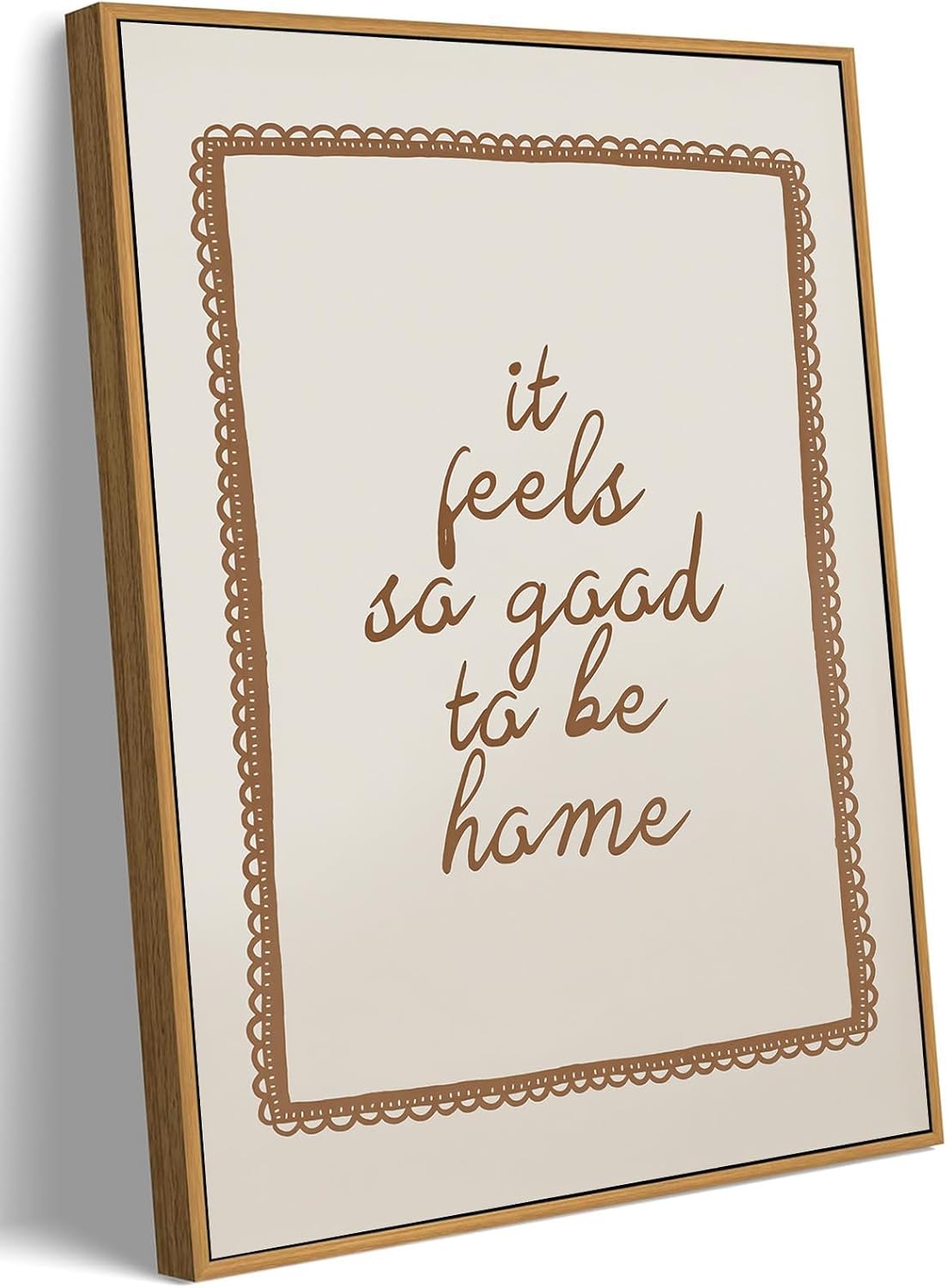 Neutral Wall Decor Aesthetic, It Feels So Good to Be Home Quote Art 8x10