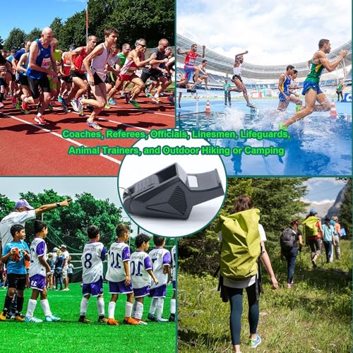 Silbato para entrenador con cordón negro miniatura 5