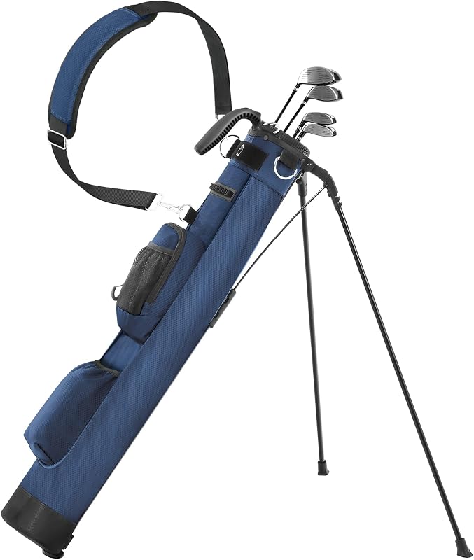 Golf Lightweight Stand Bag, Small Sunday Carry Bags with Stand | 2.3lb Ultra Light, Insulated Cooler Pocket, 6-8 Club Capacity, Ideal for Driving Range, Pitch n Putt, Par 3, Executive Course