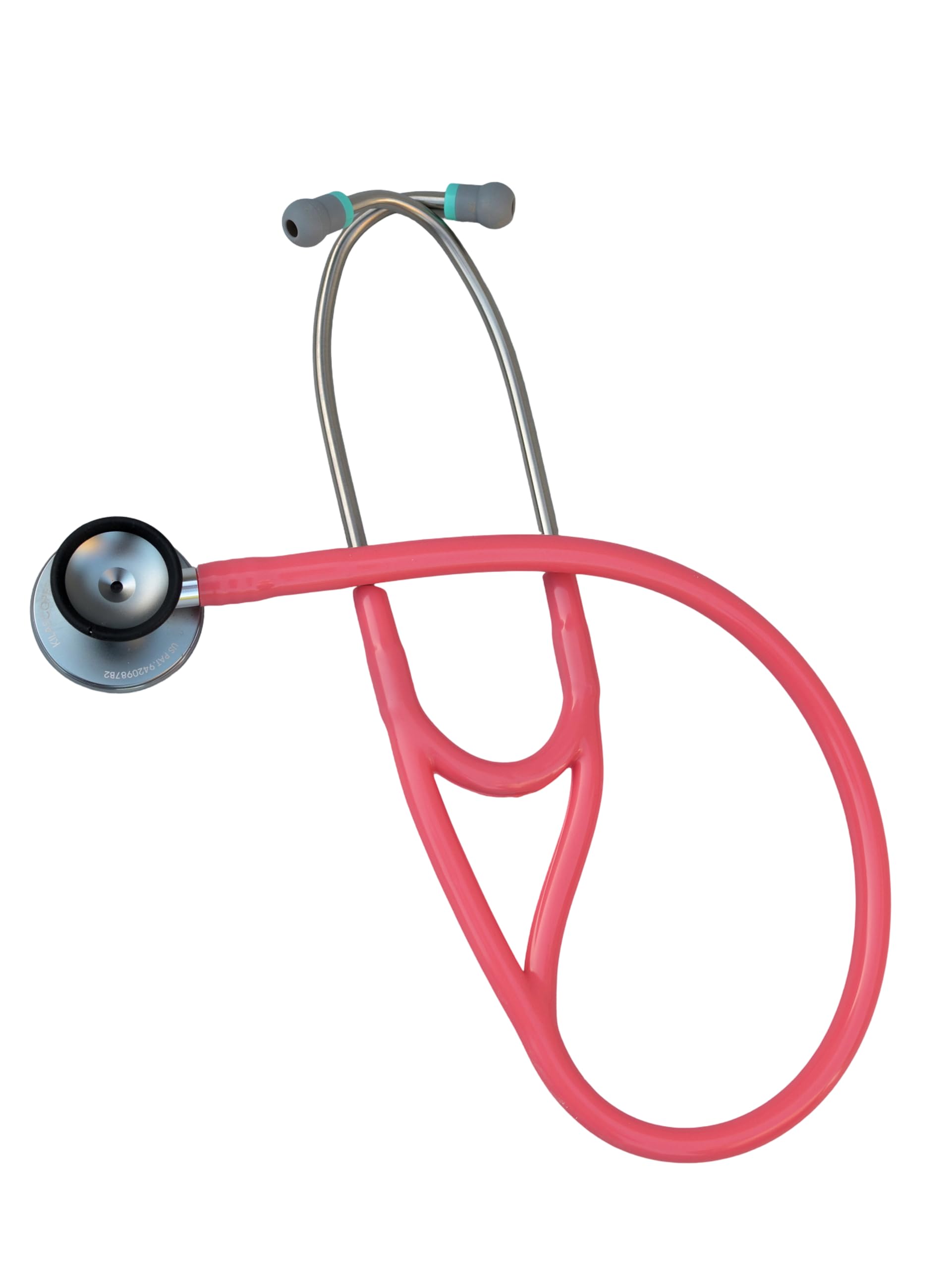 Bell Dual Head Cardiology Stethoscope, Professional Quality, Classic Tube, KS-770 Pink