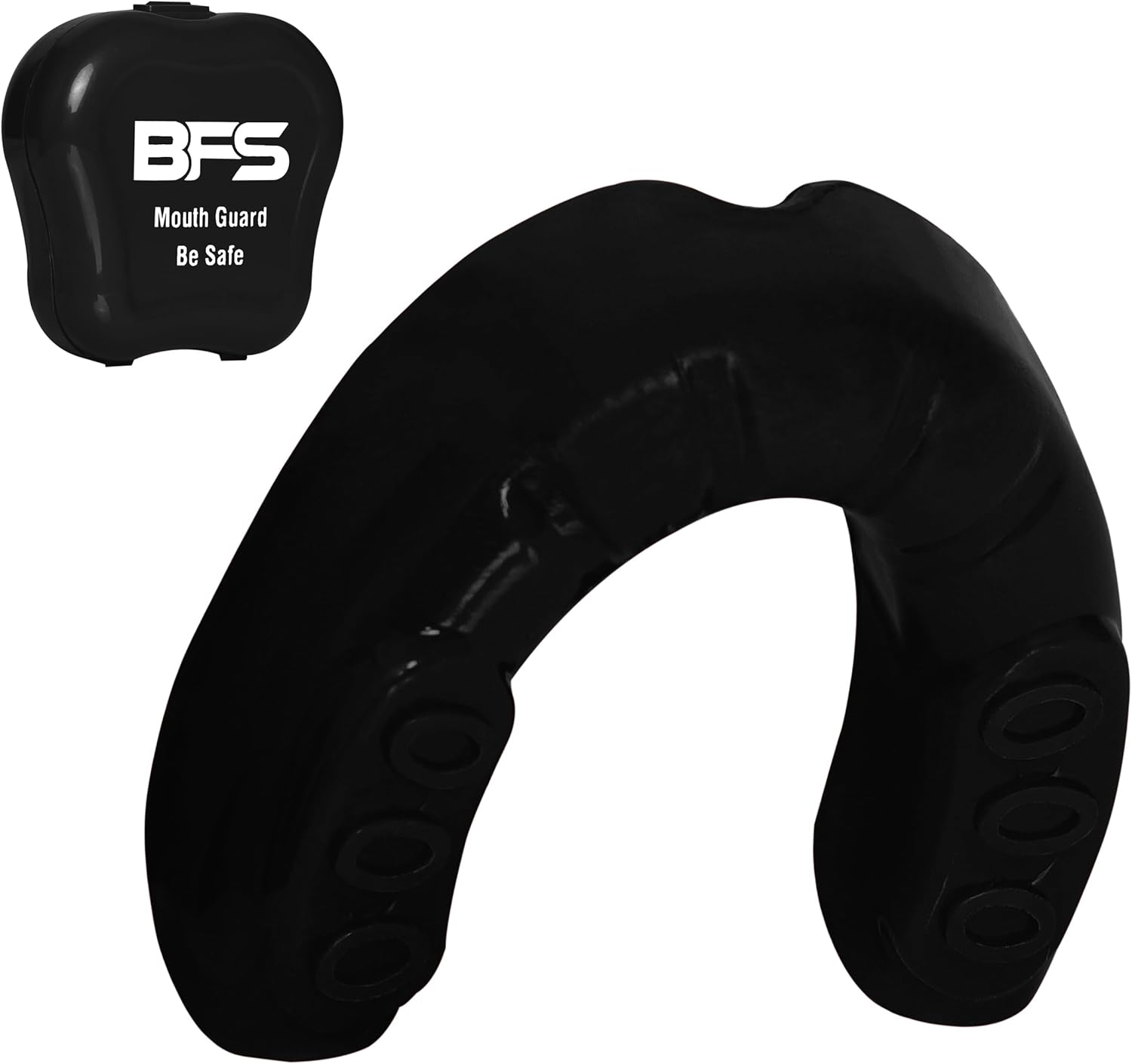 Sports Mouth Guard for Kids,Youth,Boys,Girls,Child Teen Mouthguard with Case (BPA Free) for Boxing, Martial Arts,MMA Karate,Lacrosse,Football,Soccer and All Contact Sports (Black)