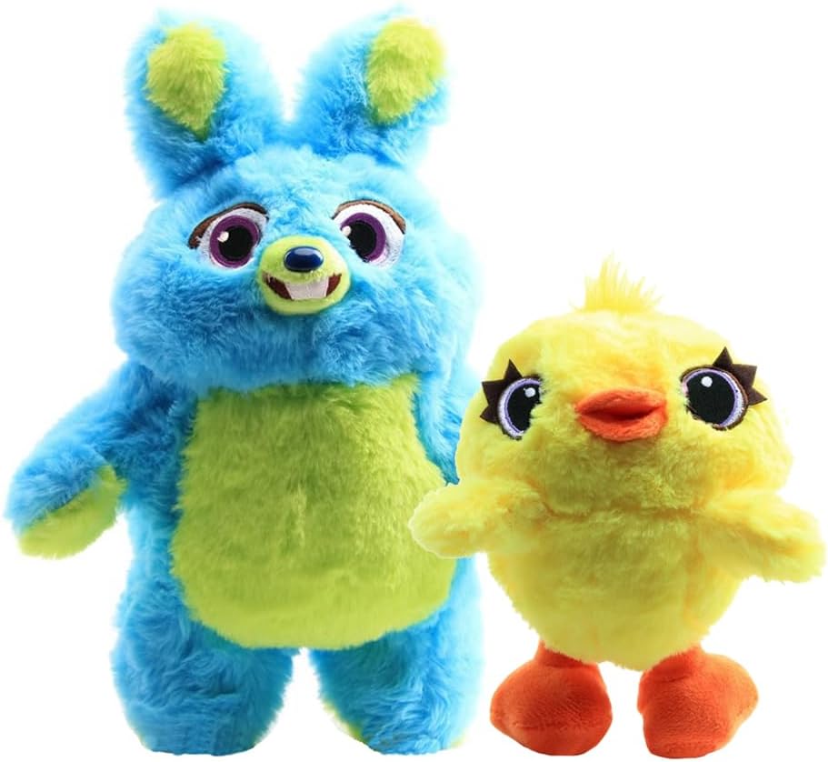 2 Pack Story Stuffed Animals Bunny and Ducky Plush Toys, Soft Doll Best Kids Birthday Gift (Bunny and Ducky)