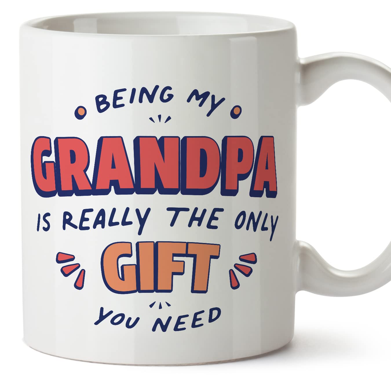 MUGFFINS Grandfather/Grandpa Mug - in English - I'm the only Gift You Need - Funny Gift for Grandfather's Day - Ceramic 11oz Mug