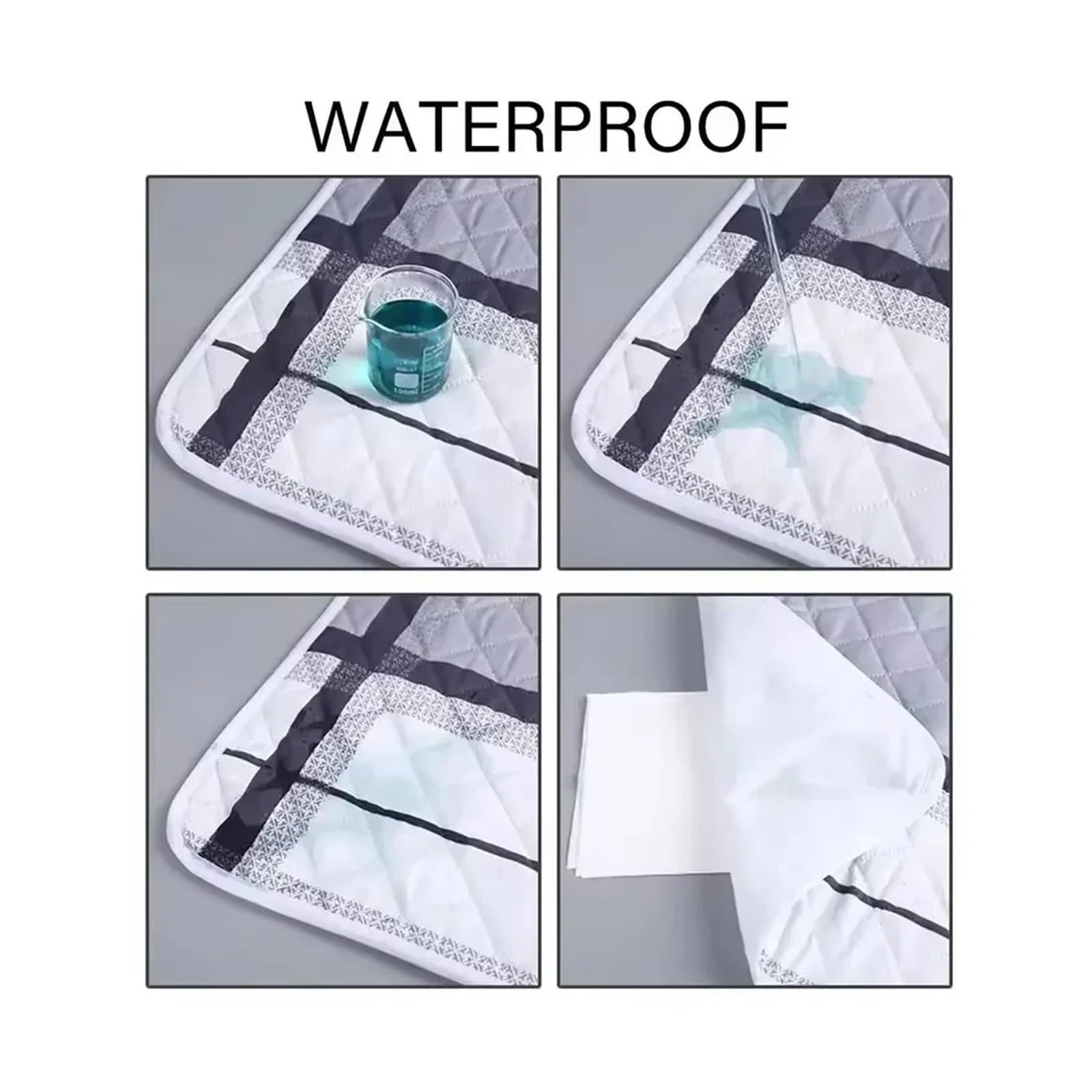 2 stücke Waschbar Inkontinenz Bett Pad Wiederverwendbare Wickelauflage Blatt Urin Matte Windel Matratzenschoner wasserdichte Abdeckung Erwachsene Für Erwachsene Kinder(Color1,120cmx150cm)