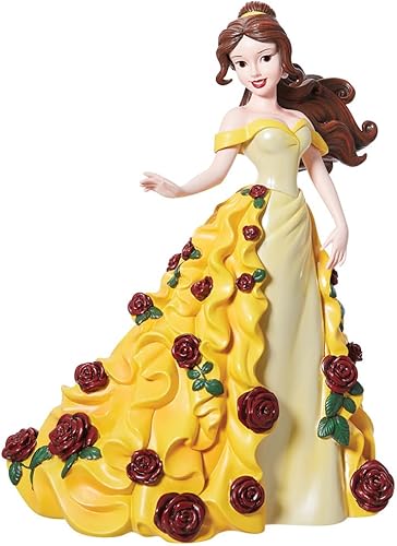 Enesco Disney Showcase Botanical Beauty and The Beast Bella en vestido de baile, 4.75 pulgadas, multicolor