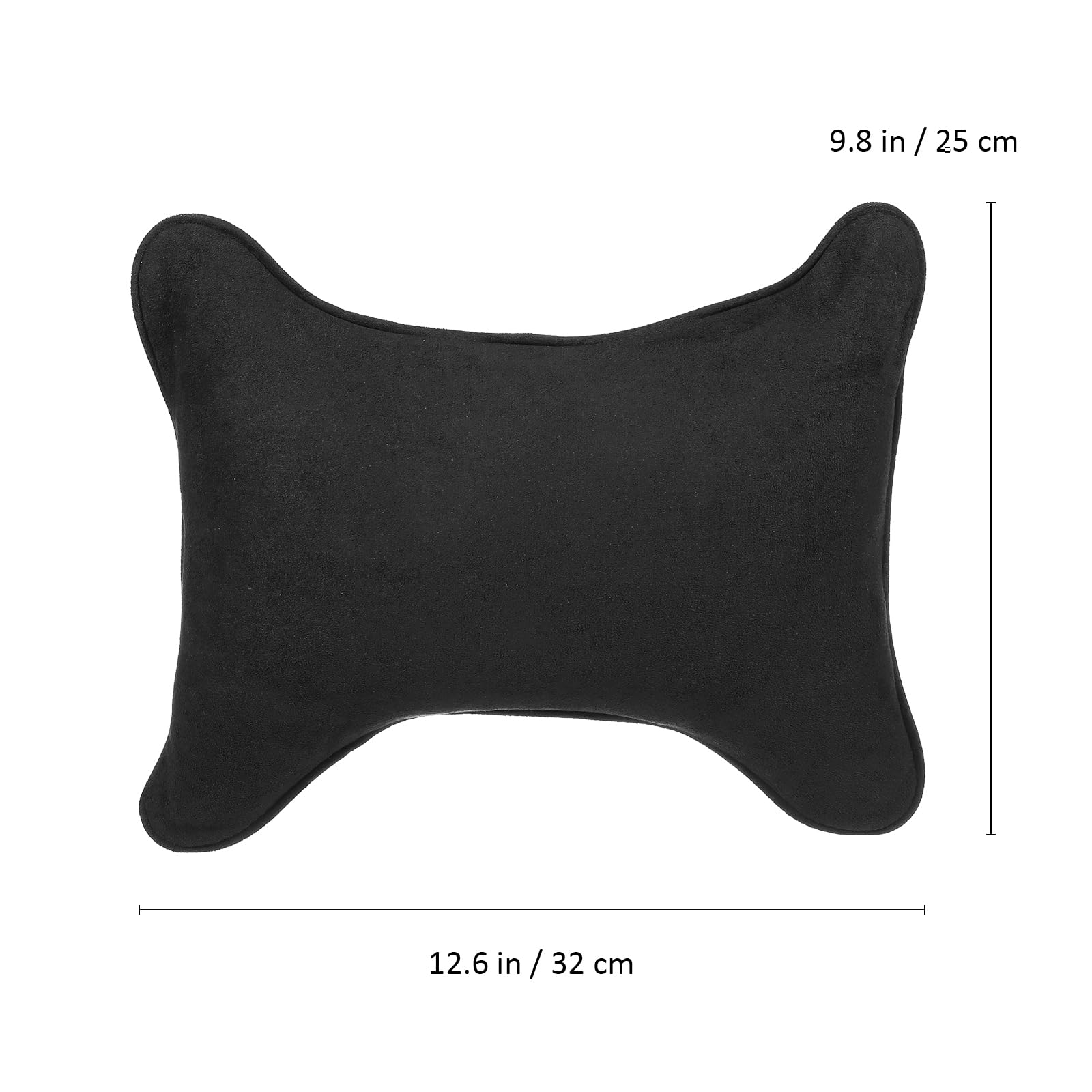 ULTECHNOVO Car Neck Pillow, Softness Car Headrest Pillow for Driving with Adjustable Strap, Pack Headrest, Comfortable Ergonomic Design Automotive Neck Support for Travel 11.00X7.86 in?Black?