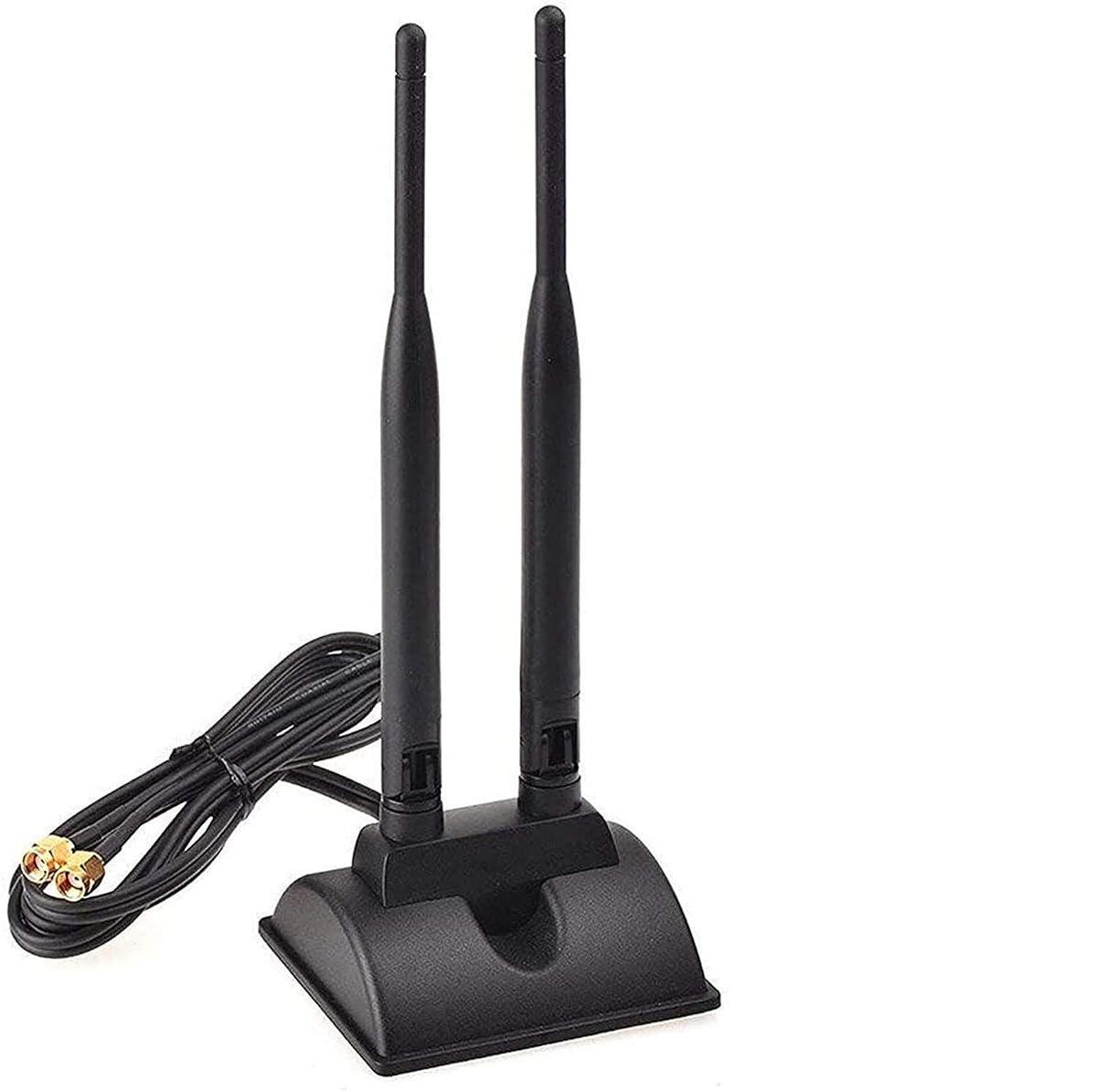 TECHTOO WiFi Antenna Dual Band 2.4GHz - 5.8GHz with RP-SMA Connector Magnetic
