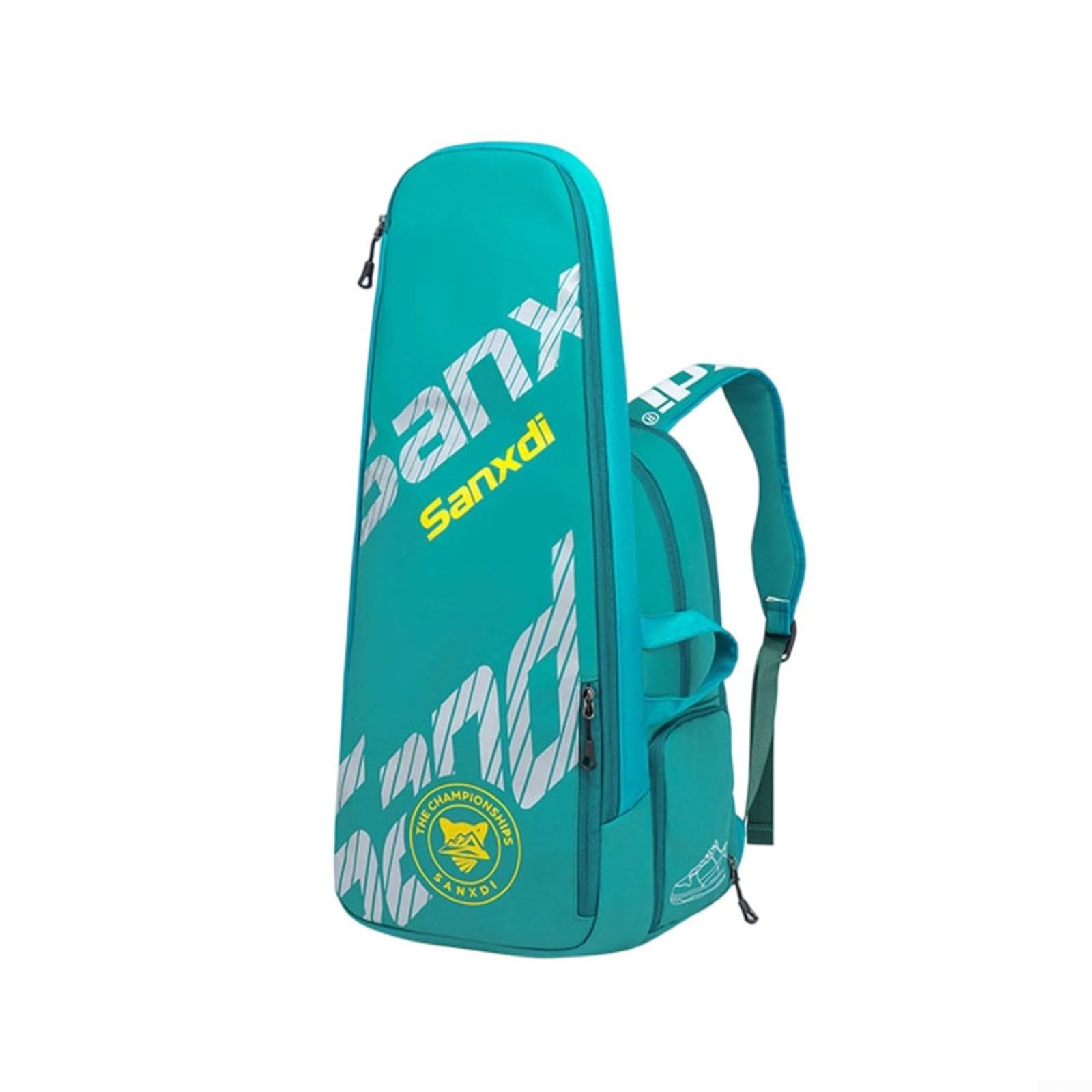 Mochila de raqueta de bádminton con compartimentos independientes para zapatos y laptop, bolsa ligera para raquetas de tenis para viajes, gimnasio y entusiastas del deporte, color blanco
