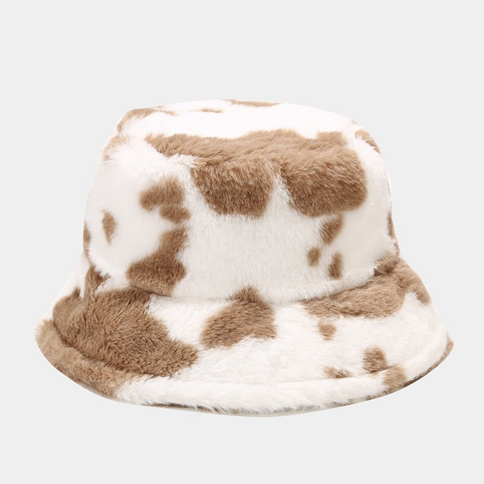Zimowa Ciepła Czapka Wiadro Dla Kobiet Wiadro Cymbal Hat Winter Warm Men Gruby Drukowany Czapka Z Daszkiem Czapka Wędkarska Ciemnoniebieski/Khaki/One Size