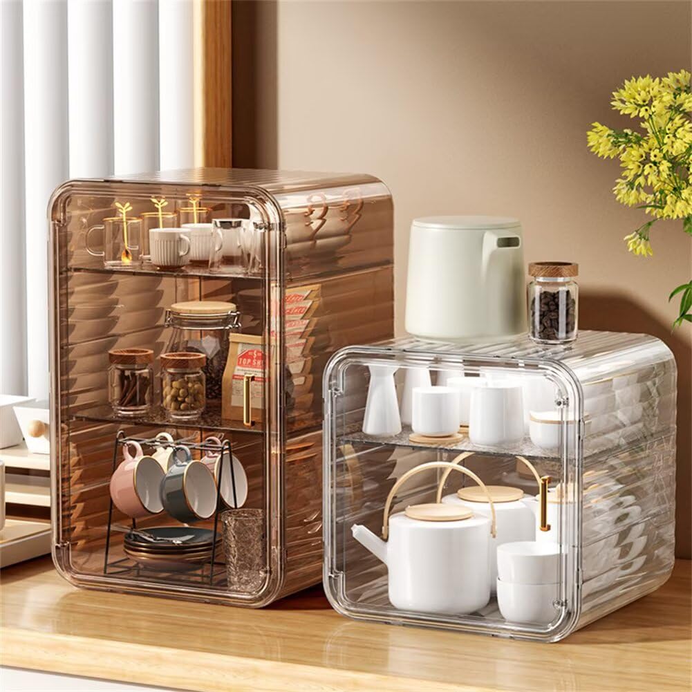 コップ 収納 卓上食器棚 ミニカップボードカウンター上収納コップ お茶碗収納ボックス 扉付 食器乾燥ボックス ミニカップボード カッ コップ 収納 卓上  3段 卓上食器棚 ミニ お茶碗収納ボックス 食器乾燥ボックス ミニカップボード カップ乾燥ラック カップラック カップ ... マグカップ テーブル ミニ カウンター上 コップ 飯盒 ボックス 2段 3段 扉付き 平皿 乾燥ボックス ミニ コップ コップ 卓上