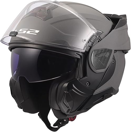 Miniatura 2 de Cascos LS2 Advant II - Casco modular para motocicleta con protector solar (Gris hormigón mate - Talla L)