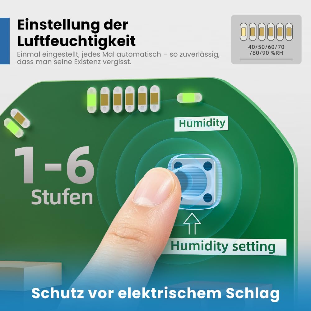 100mm Leiser Badlüfter mit Feuchtigkeitssensor – Weiß