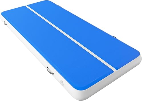 20ft x 6.6ft x 8in Extra Wide Air Gymnastics Mat, 20cm Thick Inflatable Tumbling Track with Electric Pump, Professional Training Mat for Home, Gym, Water, Cheerleading 6m x 2m x 20cm, Ultra-Thick